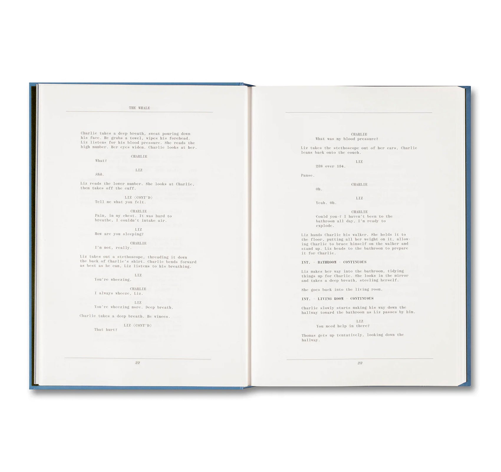 THE WHALE SCREENPLAY BOOK by Darren Aronofsky