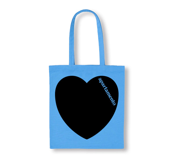 apartamento エコバッグ 青 ハートプリント APARTAMENTO HEART TOTE BAG | BOOKNERD