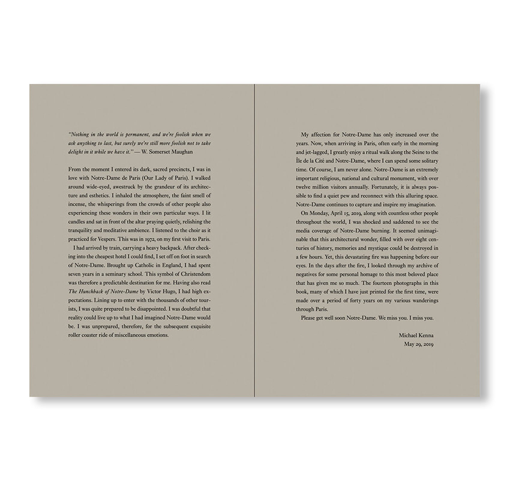 ONE PICTURE BOOK TWO #17: NOTRE-DAME DE PARIS by Michael Kenna