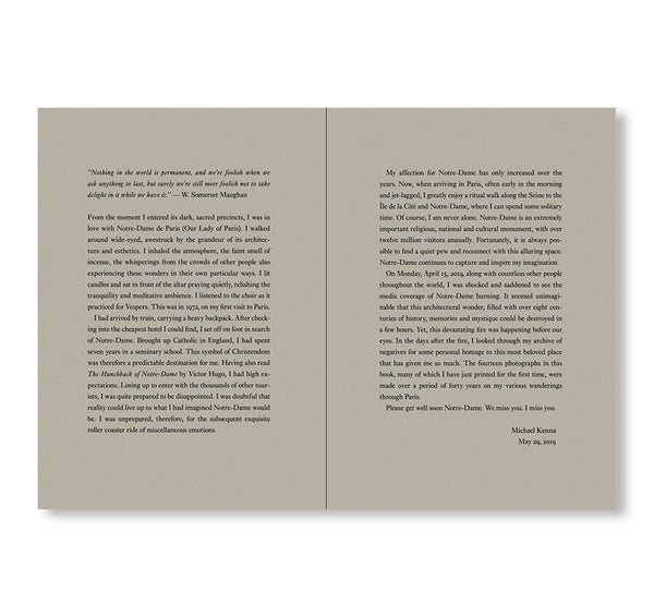 アート・デザイン・音楽 Notre Dame de Paris by Michael Kenna ONE