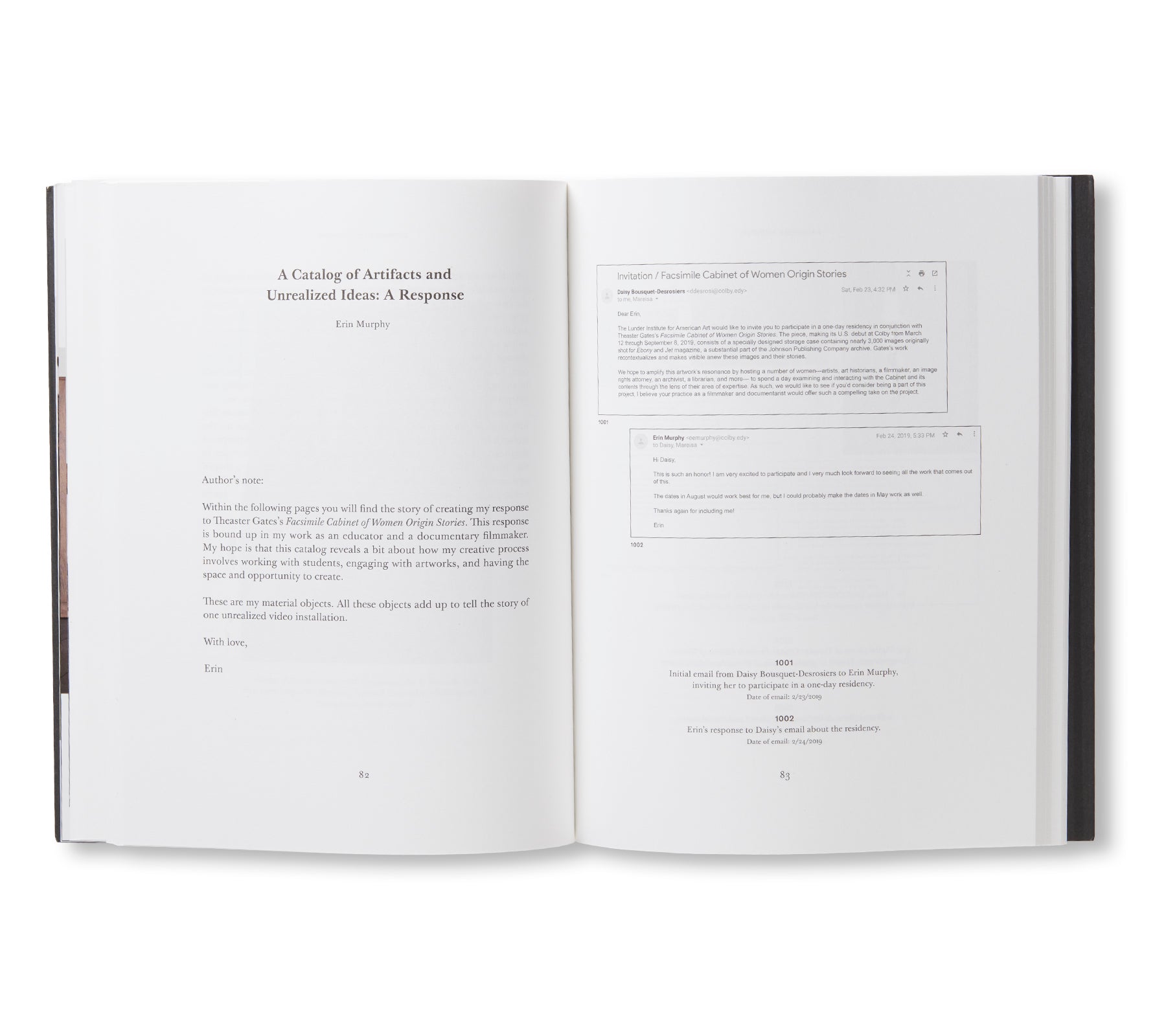 FACSIMILE CABINET OF WOMEN ORIGIN STORIES by Theaster Gates