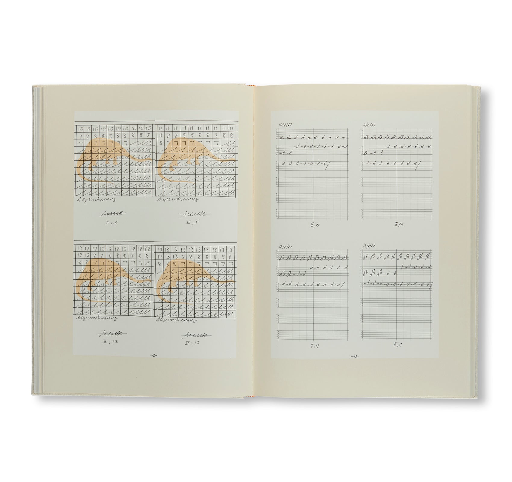 URZEIT/ UHRZEIT by Hanne Darboven