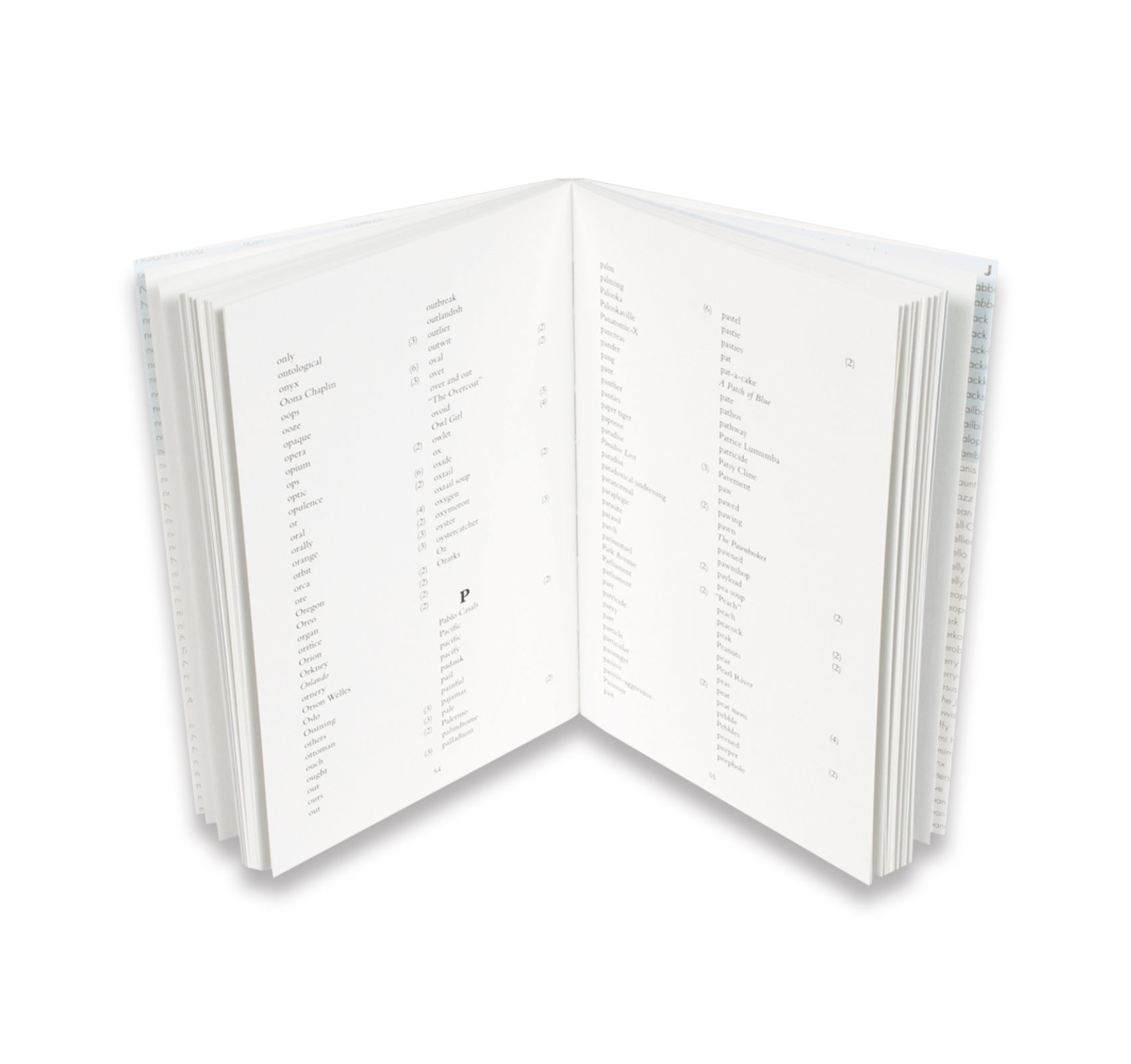 REMEMBERED WORDS A SPECIMEN CONCORDANCE by Roni Horn