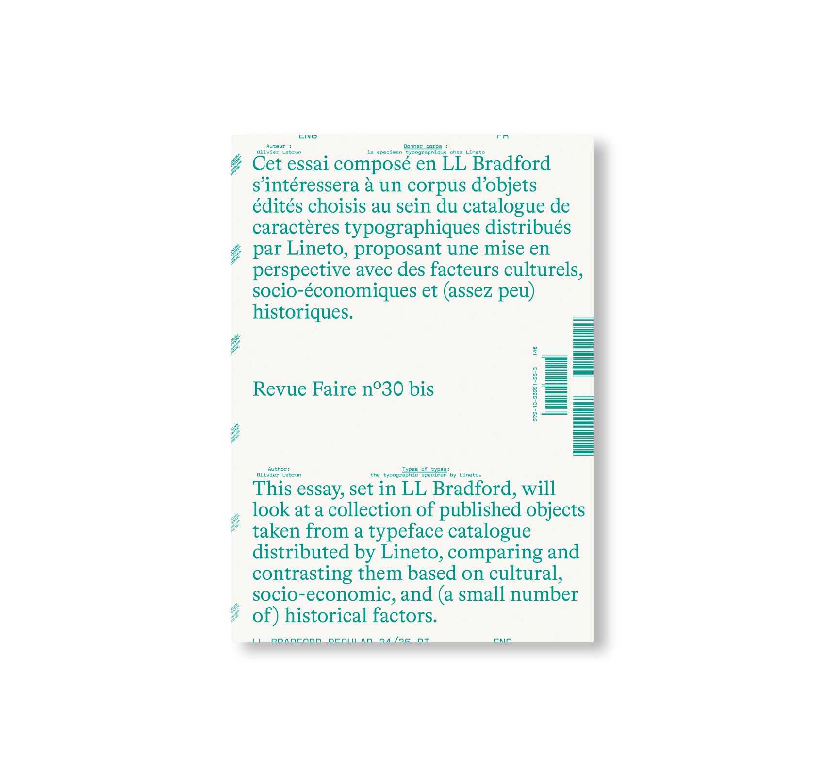 REVUE FAIRE – TO LOOK AT THINGS #30 BIS – TYPES OF TYPES: THE TYPOGRAPHIC SPECIMEN BY LINETO