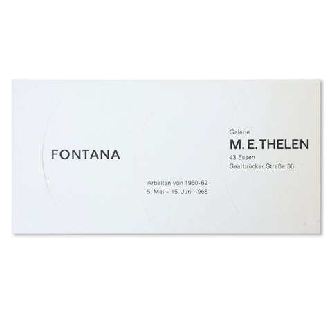 LUCIO FONTANA ARBEITEN VON 1960–62 (WORKS FROM 1960–62) - INVITATION (1968) by Lucio Fontana