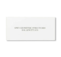 OPEN GEOMETRIC STRUCTURES: FIVE GEOMETRIC STRUCTURES AND THEIR COMBINATIONS (1979) by Sol LeWitt