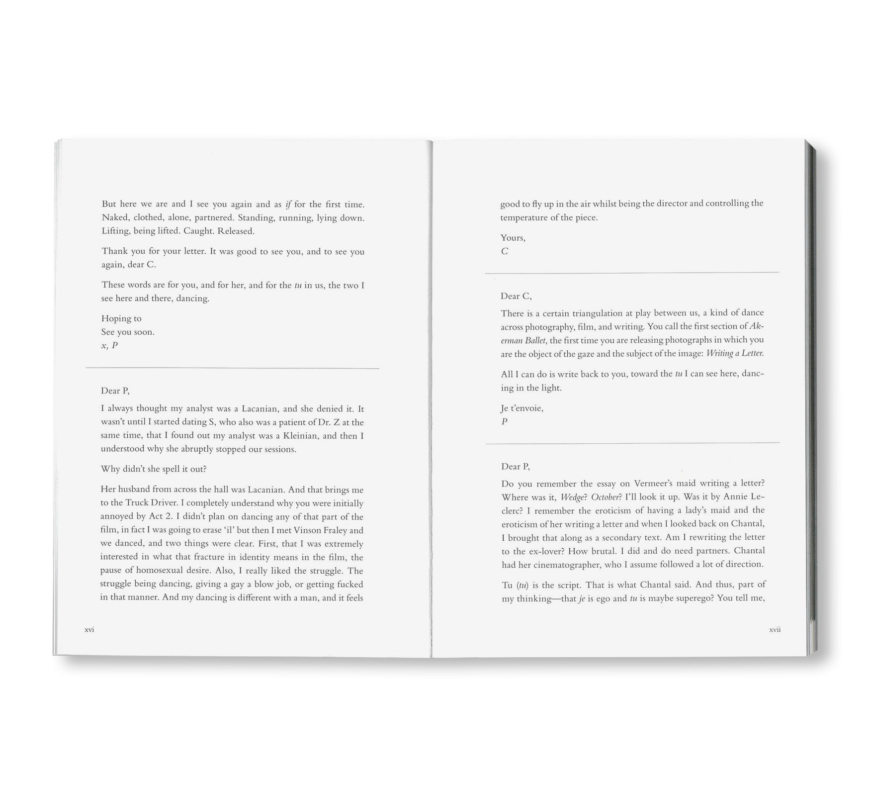 COLLIER SCHORR: WRITING A LETTER: AKERMAN BALLET, ACT 1 by Collier Schorr