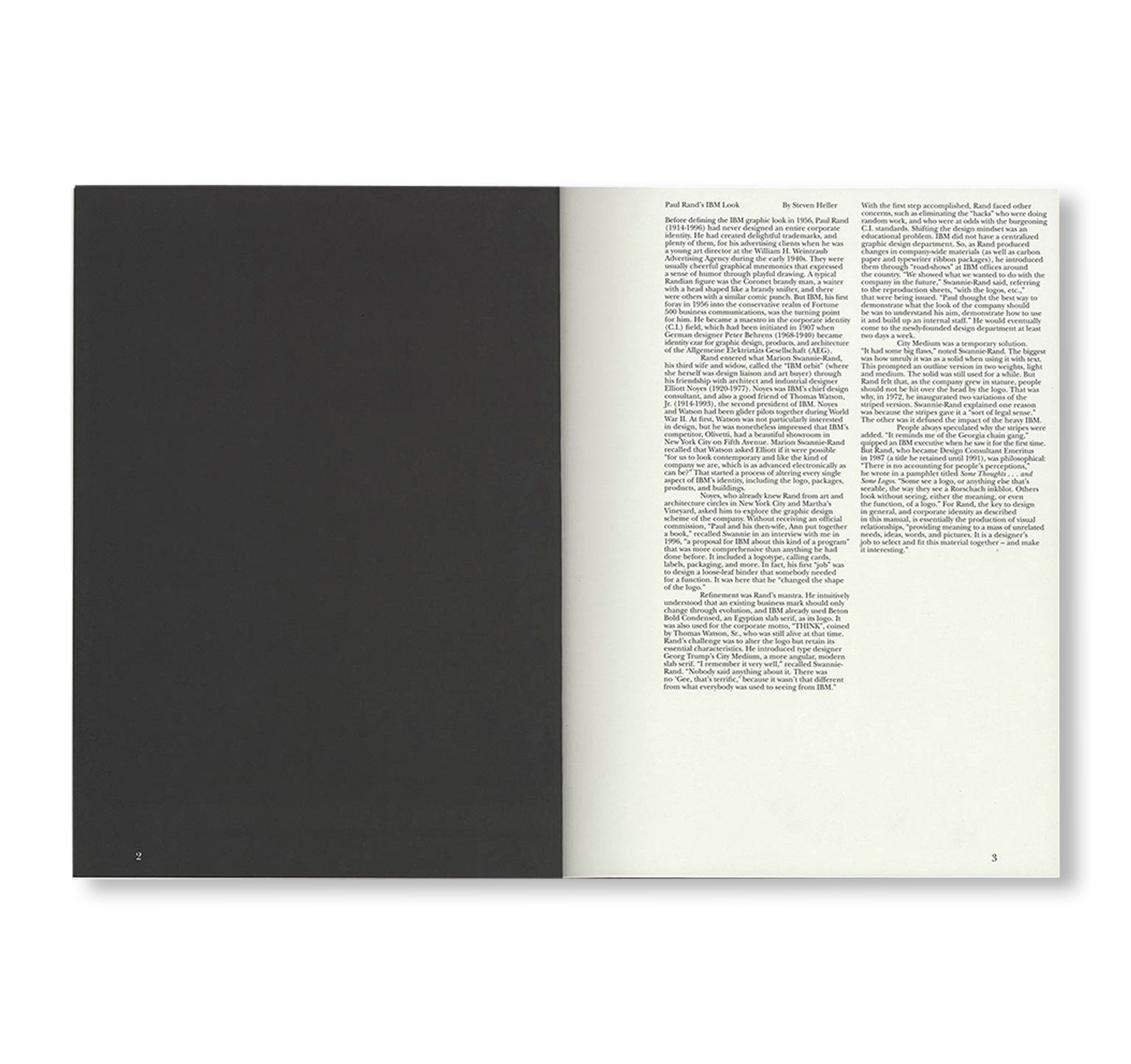 IBM, PAUL RAND’S GRAPHIC STANDARDS MANUAL [REPRINTED EDITION]