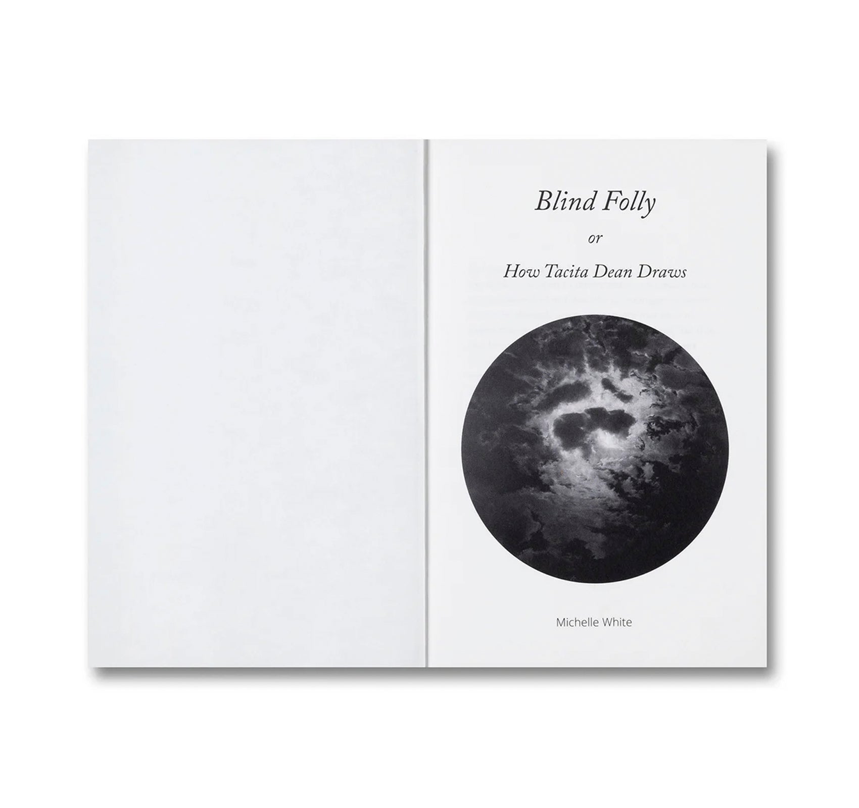 BLIND FOLLY OR HOW TACITA DEAN DRAWS by Michelle White, Tacita Dean