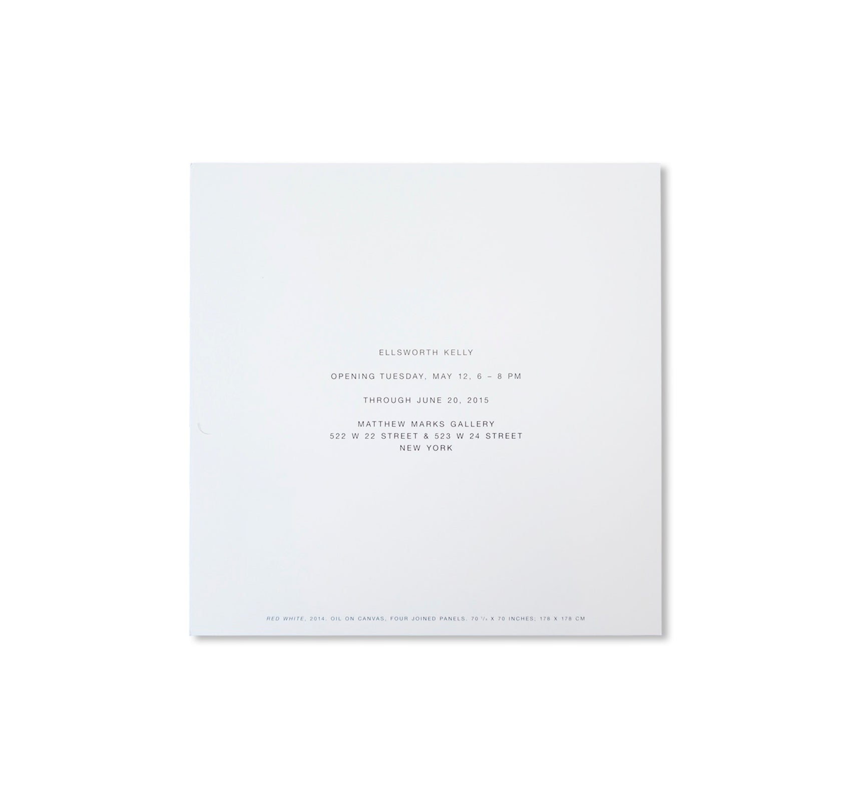 ELLSWORTH KELLY - INVITATION (2015) by Ellsworth Kelly