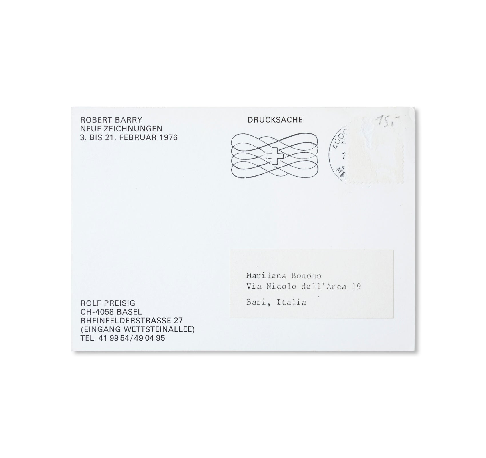 ROBERT BARRY: NEUE ZEICHNUNGEN - INVITATION (1976) by Robert Barry