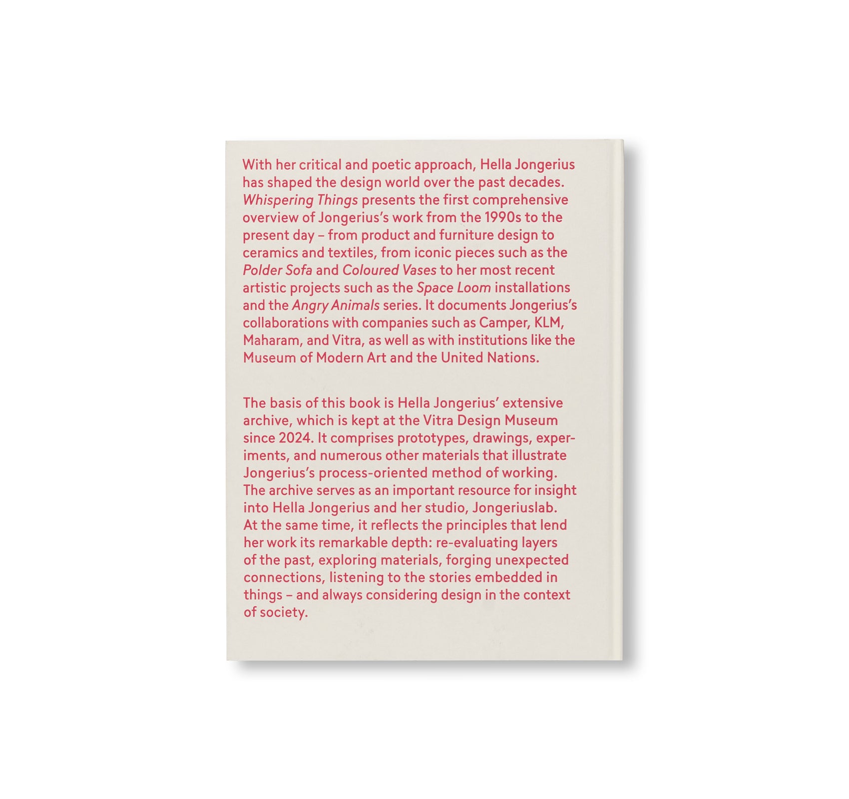 HELLA JONGERIUS: WHISPERING THINGS by Hella Jongerius