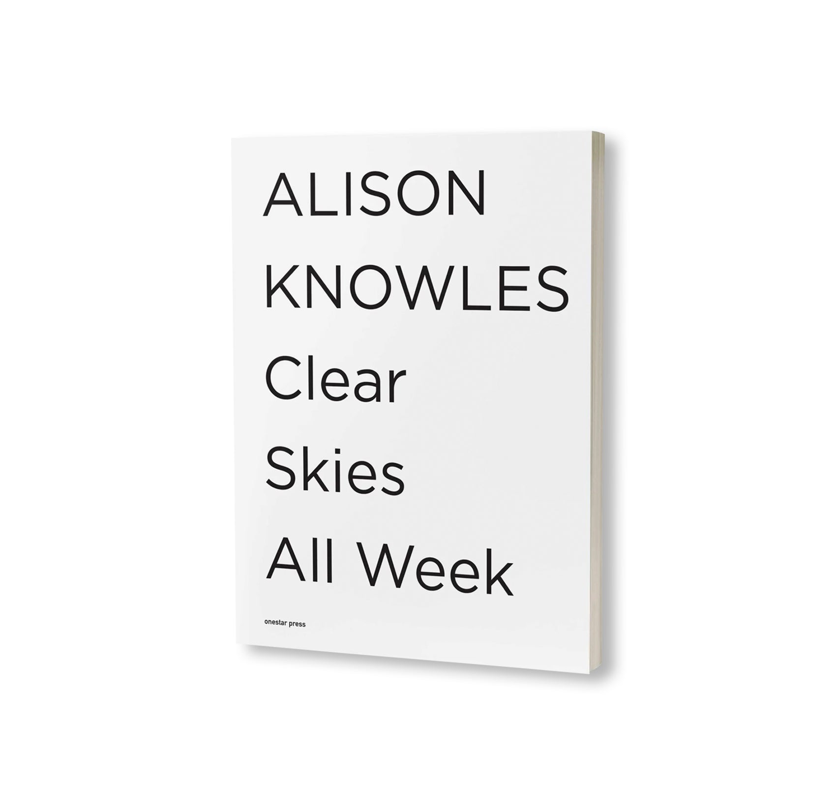 CLEAR SKIES ALL WEEK by Alison Knowles