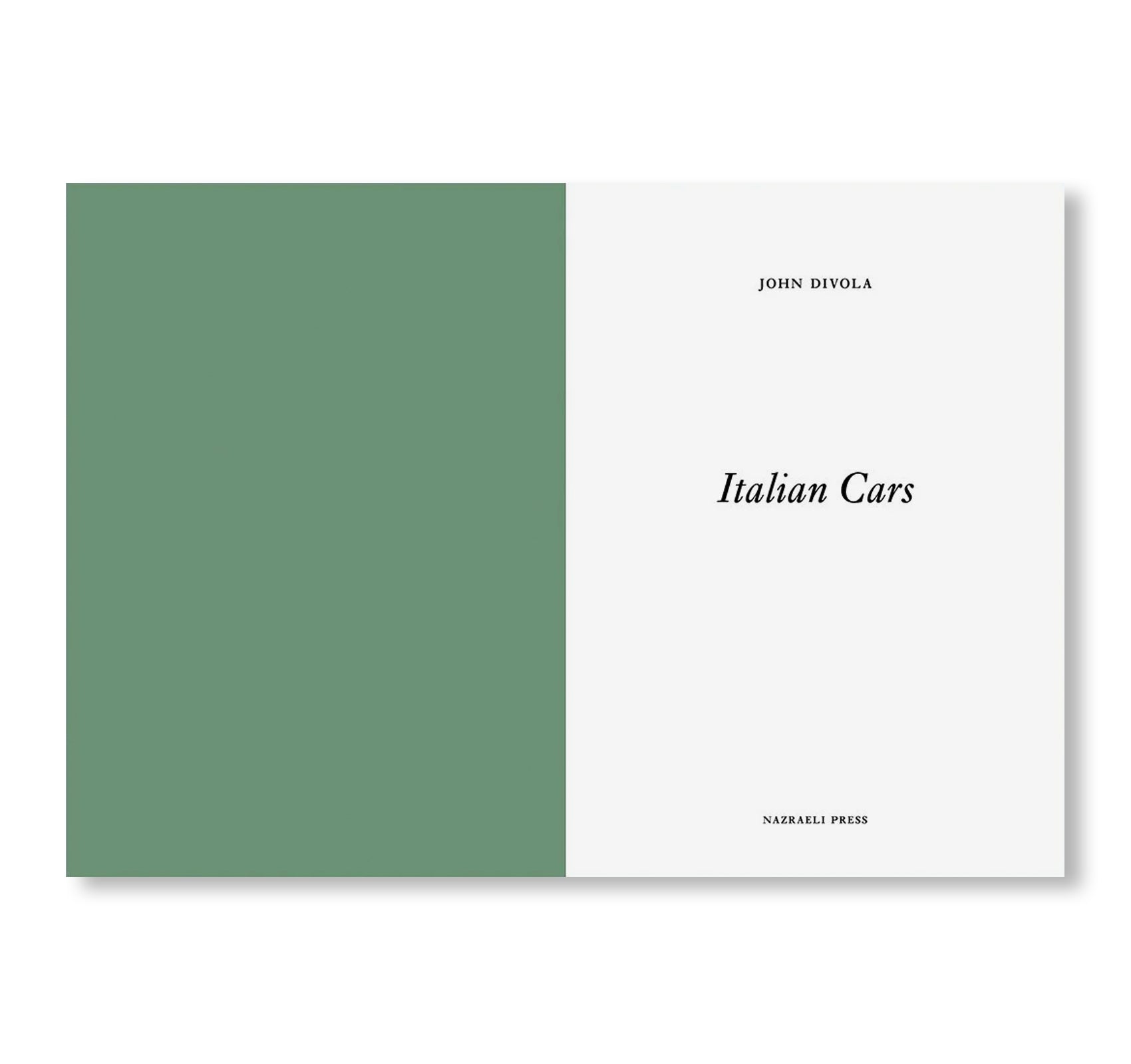 ONE PICTURE BOOK TWO #48: ITALIAN CARS by John Divola