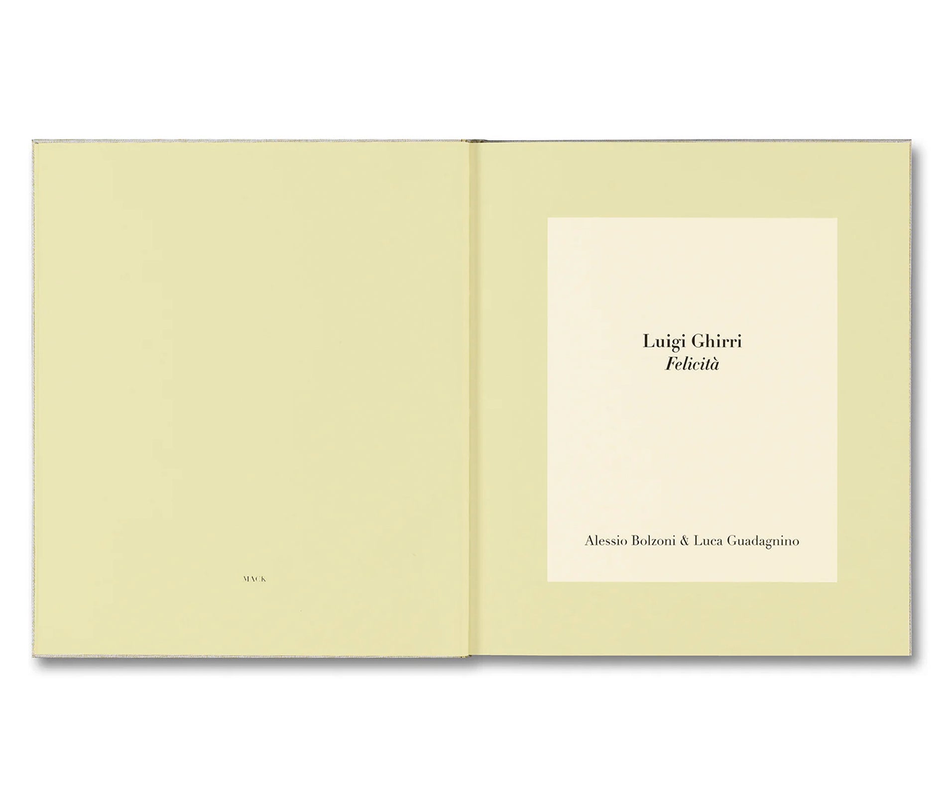 LUIGI GHIRRI FELICITÀ by Alessio Bolzoni, Luca Guadagnino