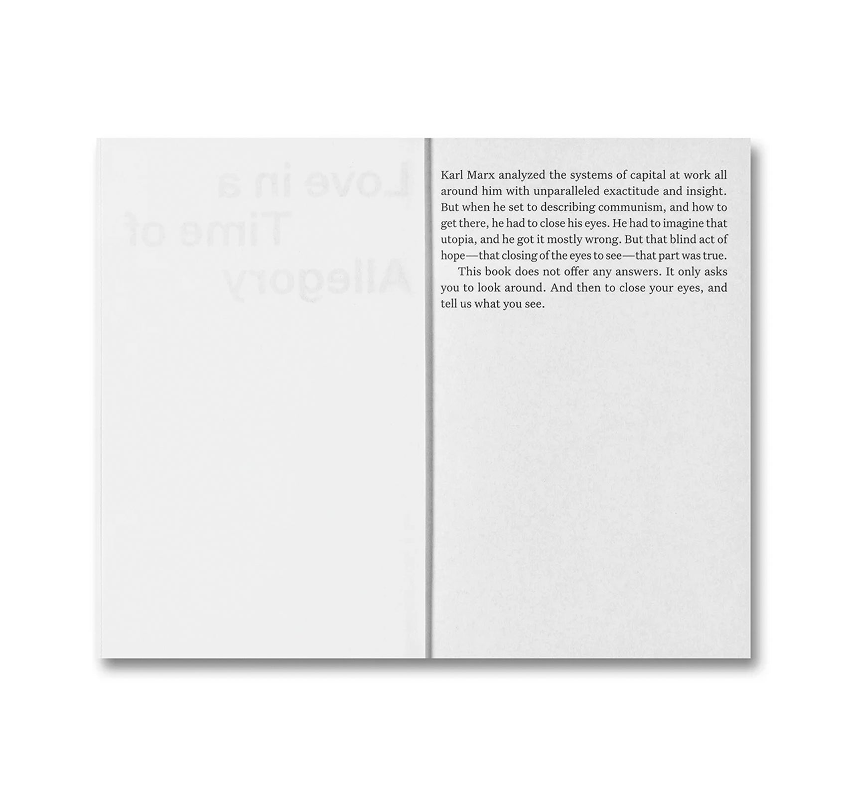LOVE IN A TIME OF ALLEGORY by Nicholas Muellner