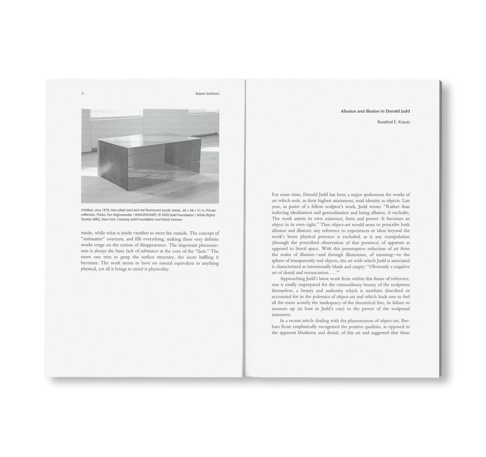 OCTOBER FILES: 26  DONALD JUDD