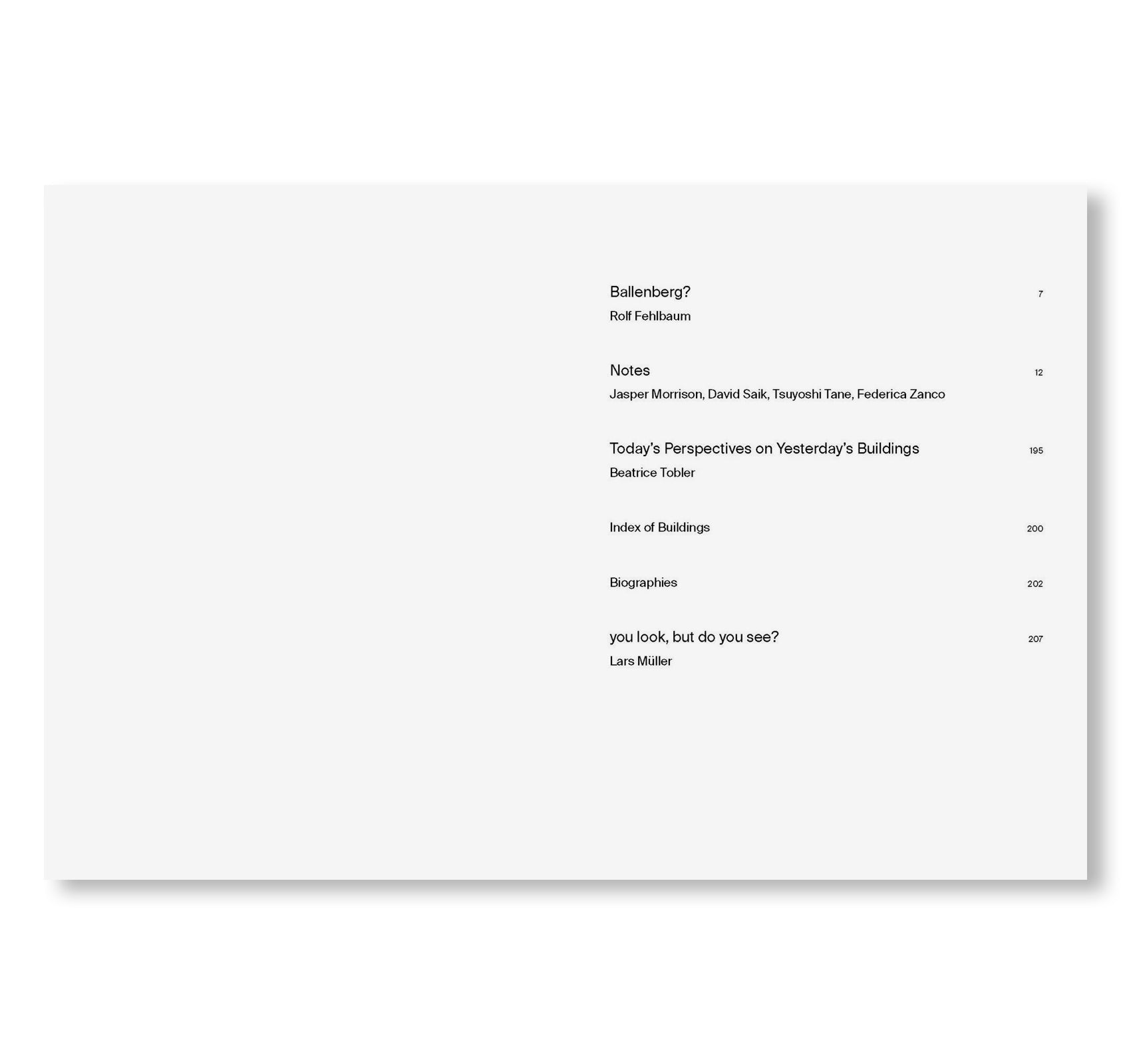 A WAY OF LIFE – NOTES ON BALLENBERG by Rolf Fehlbaum, Jasper Morrison, David Saik, Tsuyoshi Tane, Federica Zanco