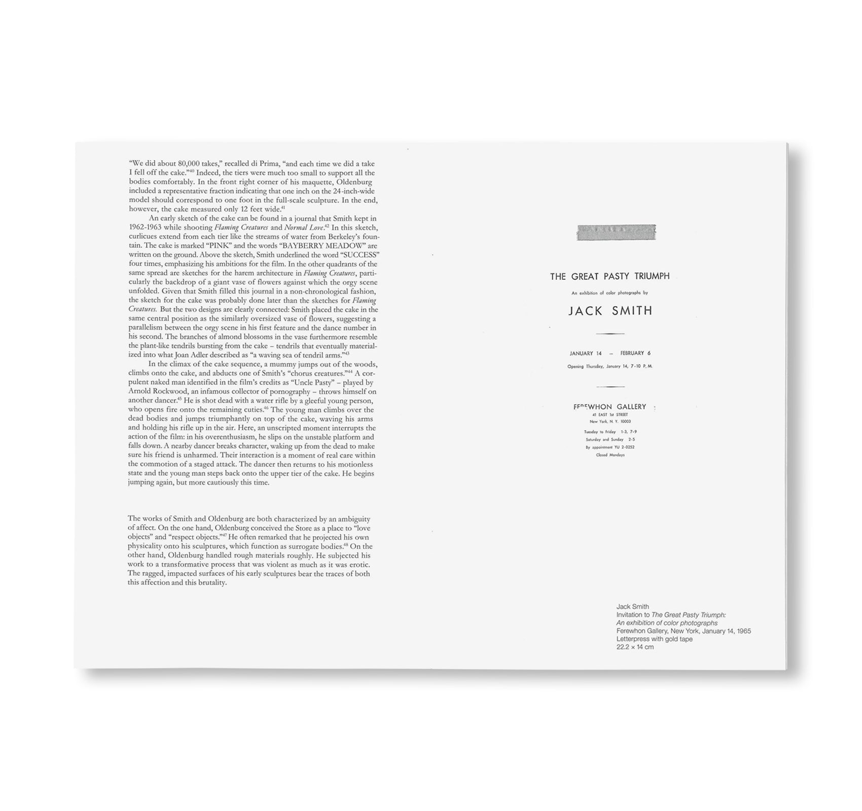 CLAES OLDENBURG / JACK SMITH by Claes Oldenburg, Jack Smith