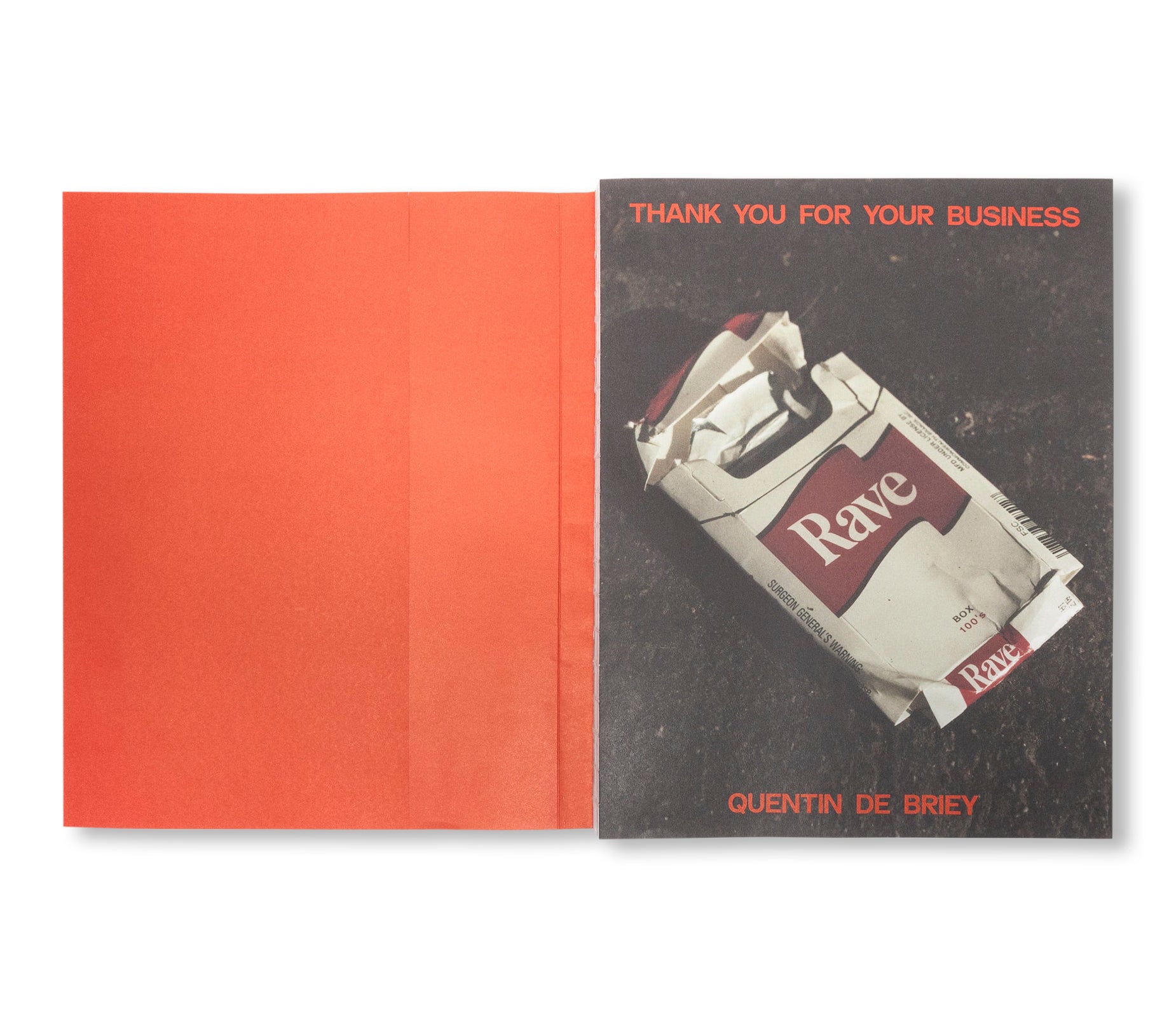 THANK YOU FOR YOUR BUSINESS by Quentin de Briey [FIRST EDITION]