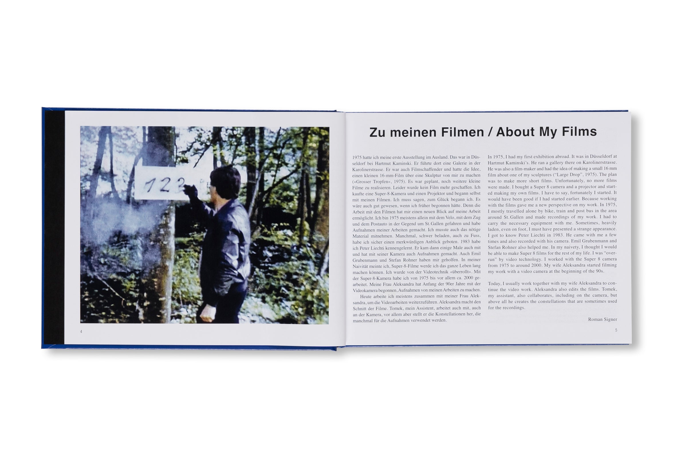 SUPER-8 FILME 1975-2001. KOMMENTIERTES WERKVERZEICHNIS / ANNOTATED CATALOGUE RAISONNÉ by Roman Signer