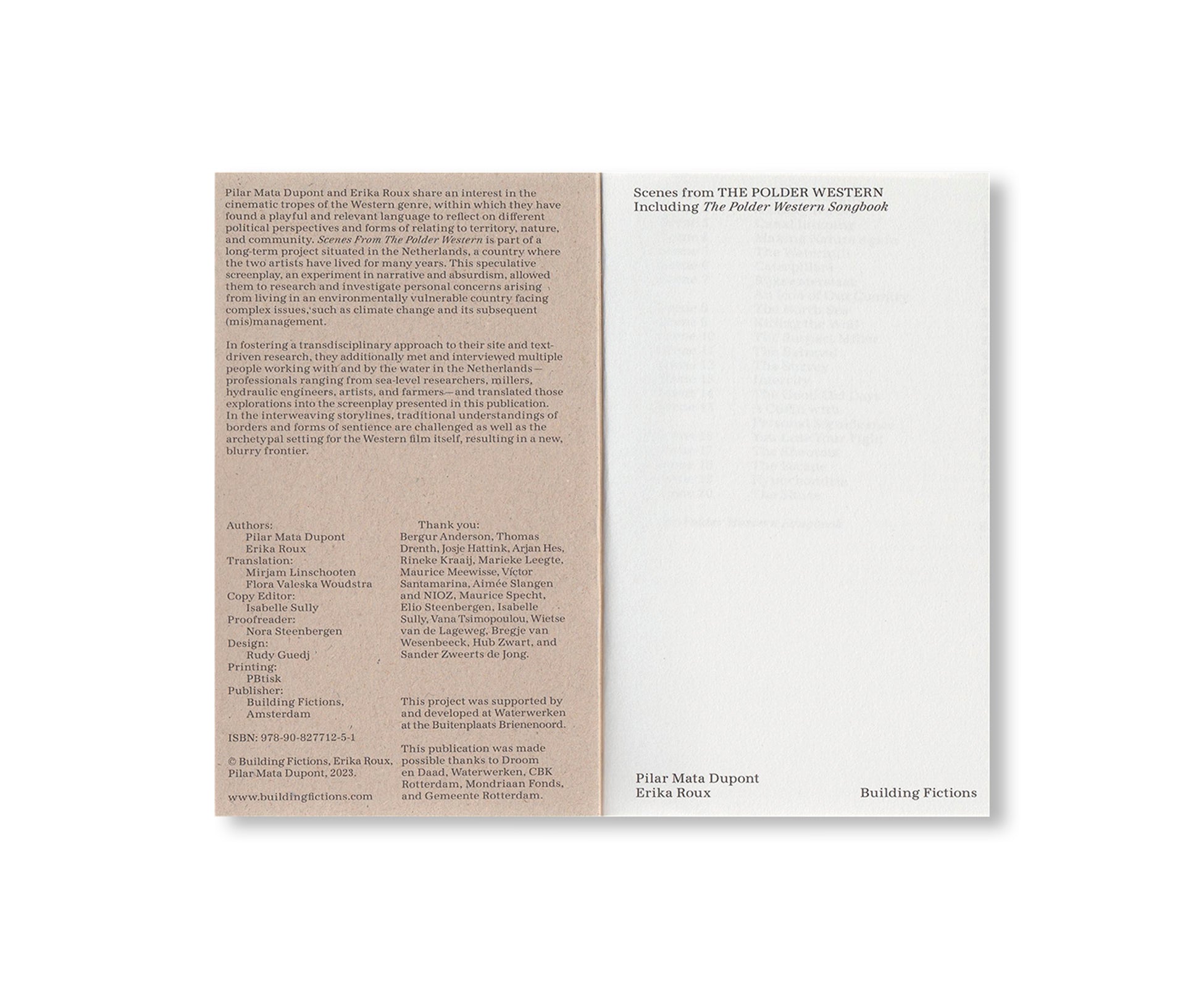 SCENES FROM THE POLDER WESTERN by Pilar Mata Dupont, Erika Roux