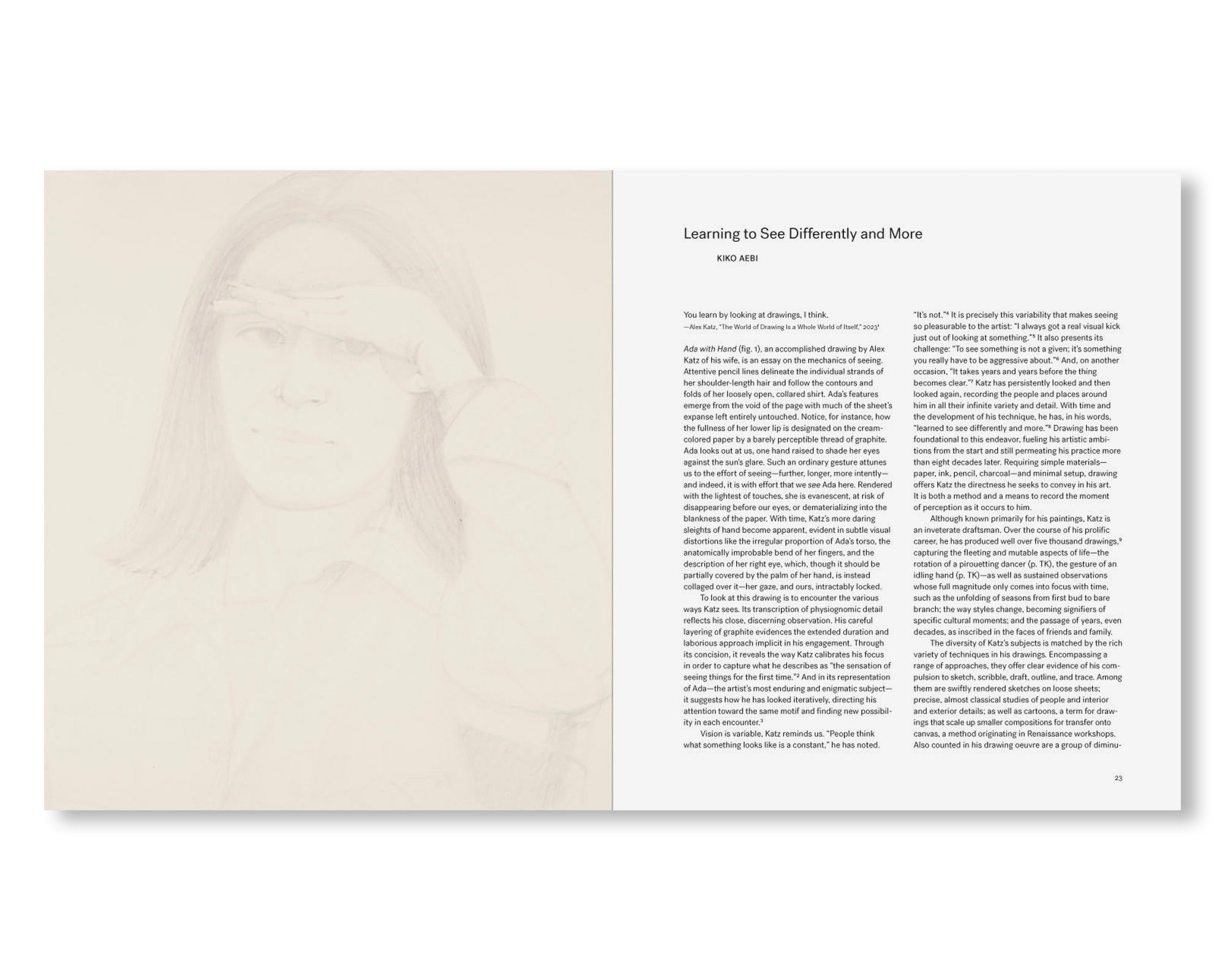 OUT OF SIGHT A DRAWING SURVEY by Alex Katz