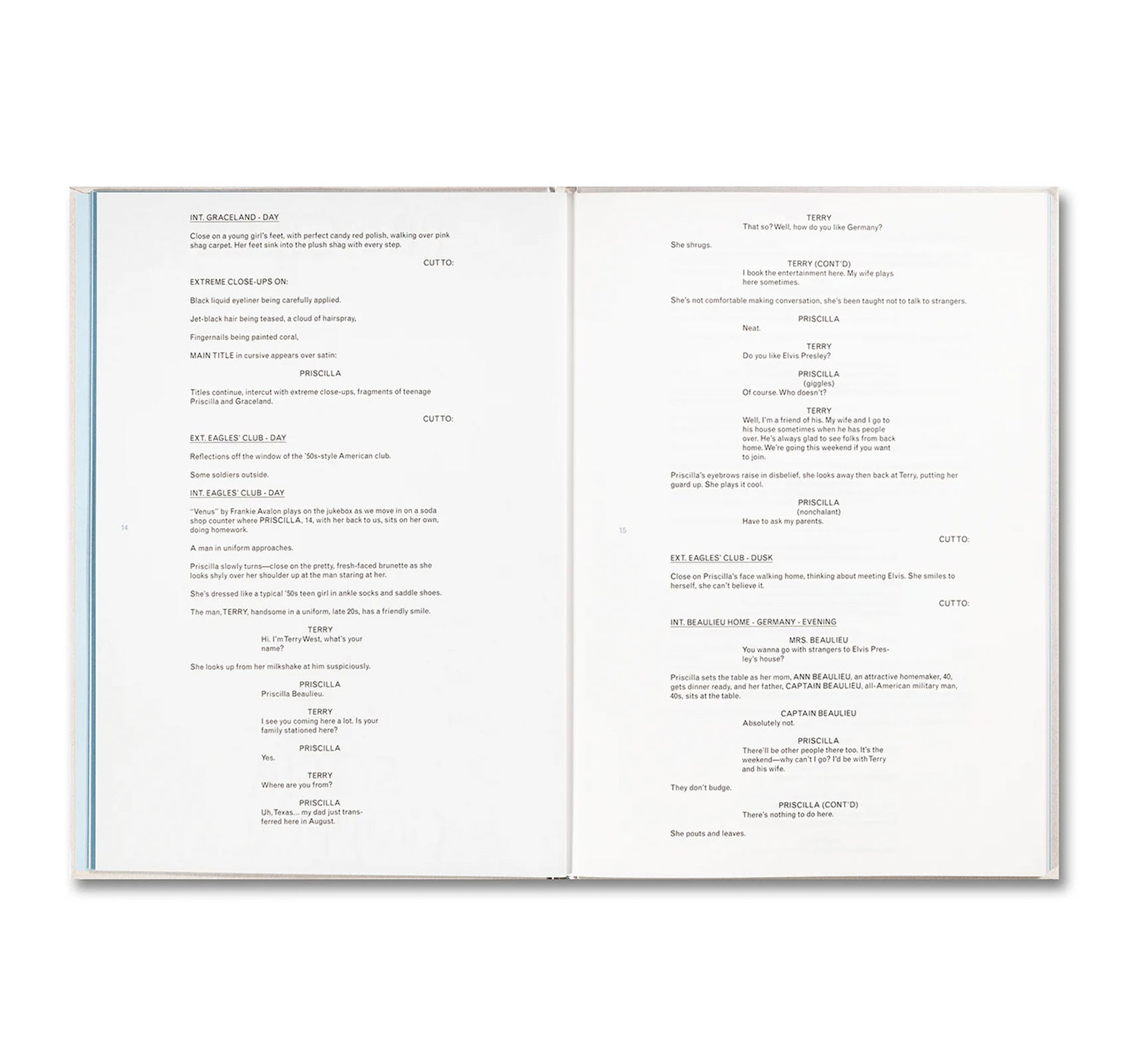 PRISCILLA SCREENPLAY BOOK by Sofia Coppola