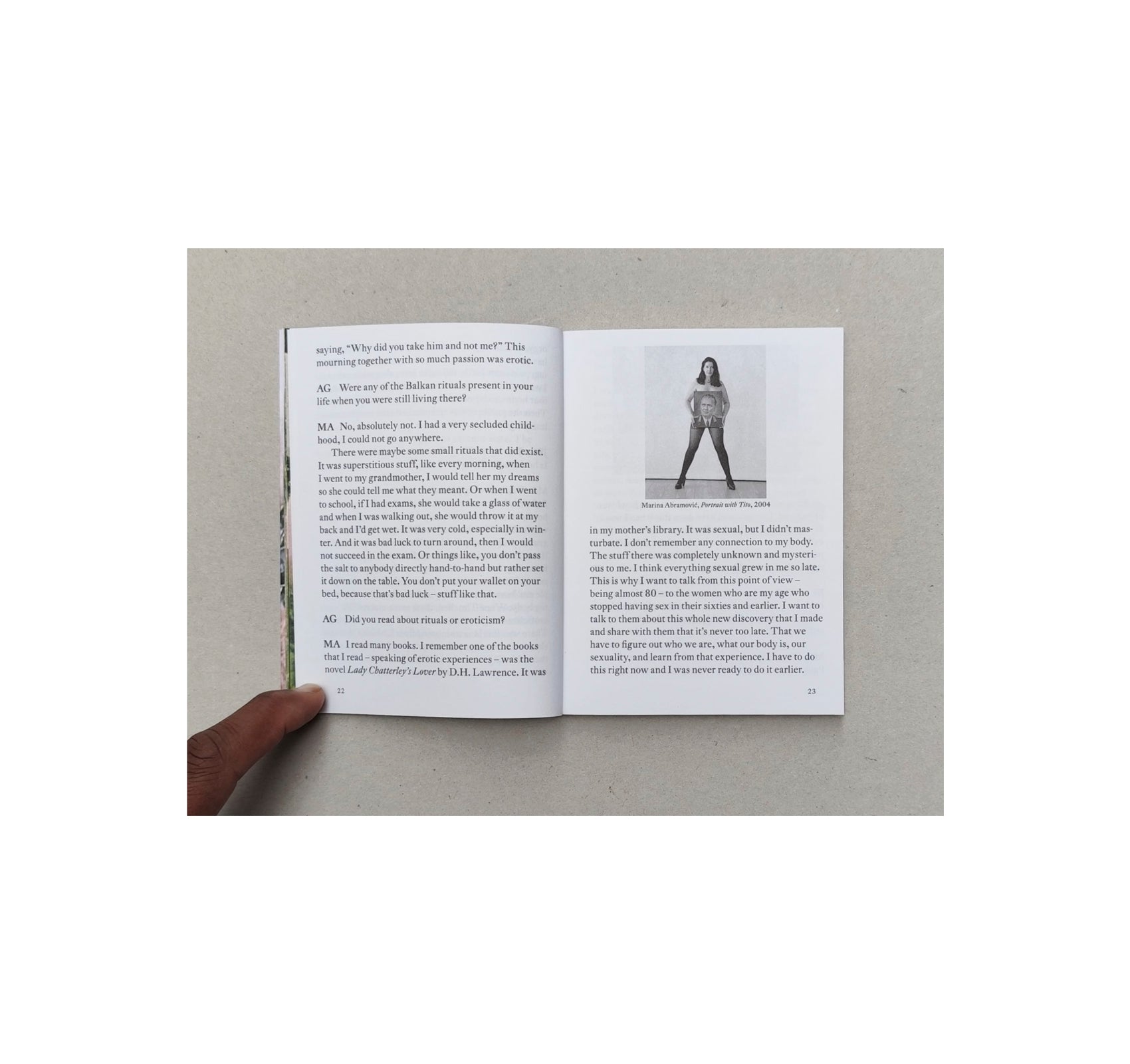 ON THE EROTIC by Marina Abramović