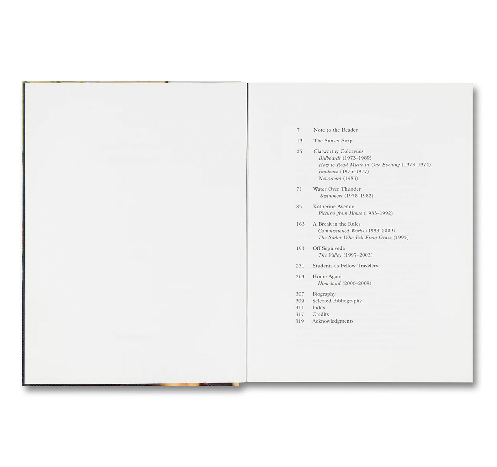 WATER OVER THUNDER: SELECTED WRITINGS by Larry Sultan