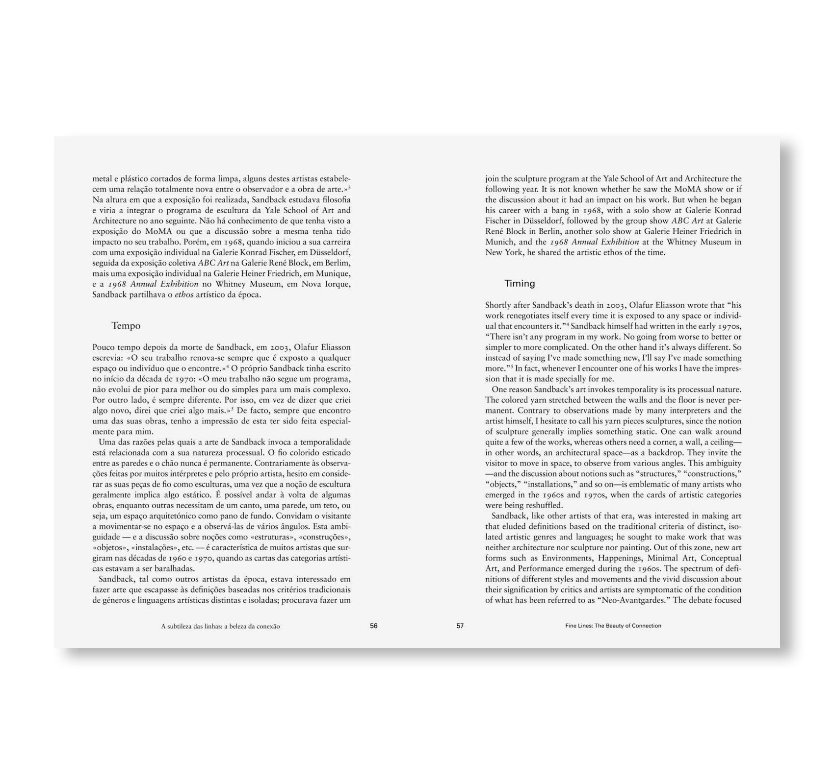 THREADING SPACE by Fred Sandback