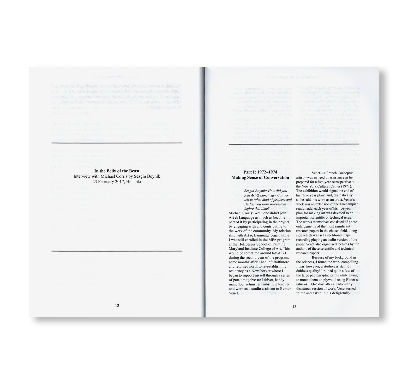 IN THE BELLY OF THE BEAST – ART & LANGUAGE NEW YORK PROJECT 1972-1978 by Michael Corris