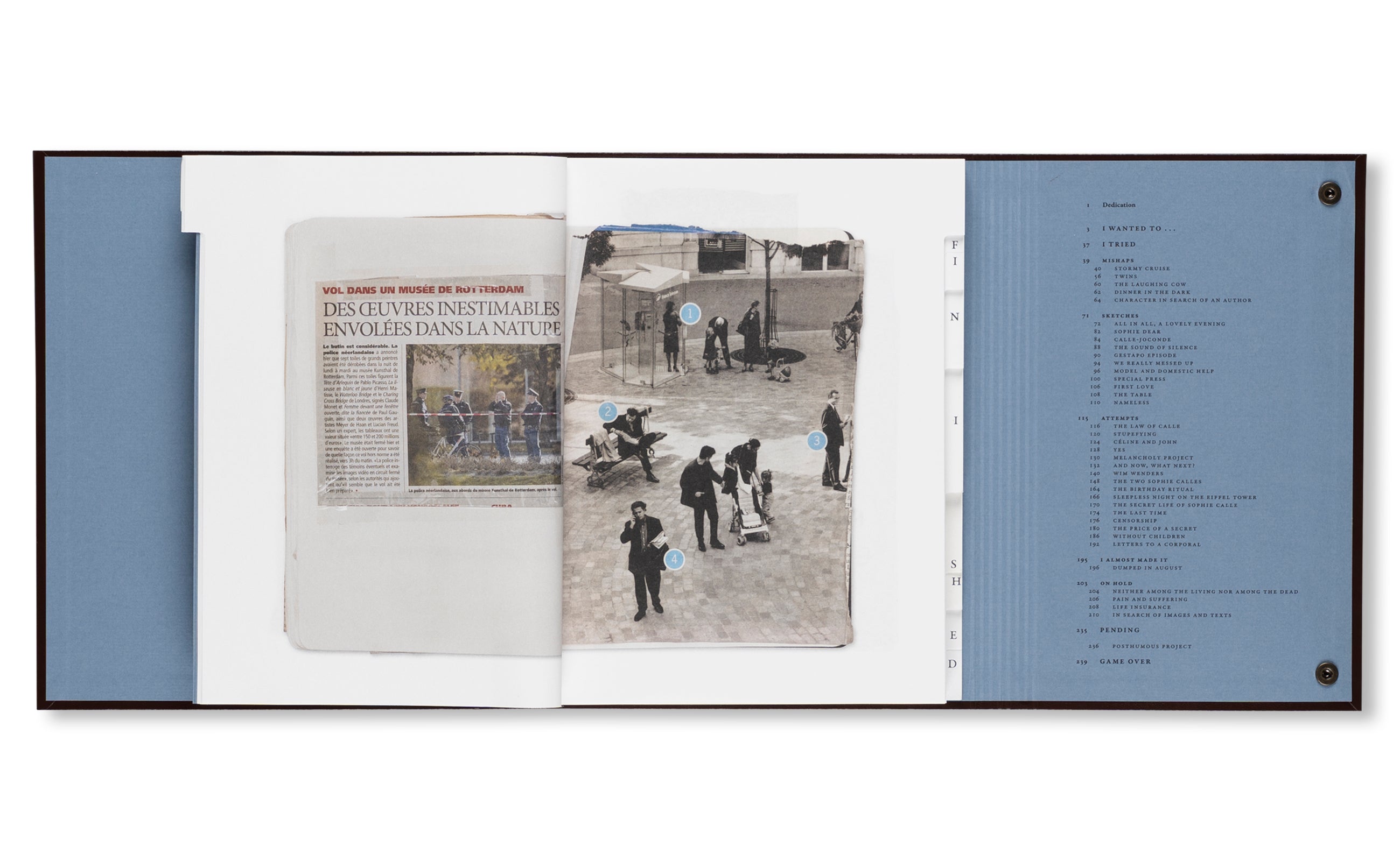 CATALOGUE RAISONNÉ OF THE UNFINISHED by Sophie Calle