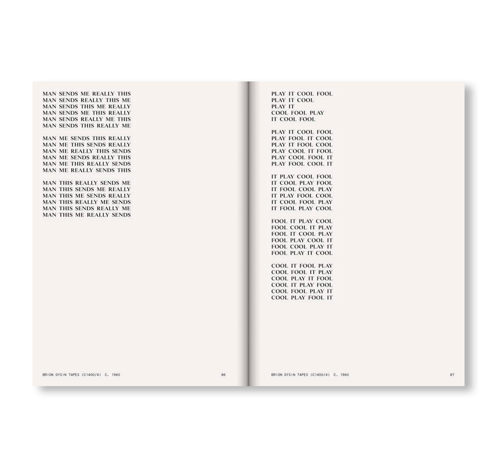 PERMUTATIONS by Brion Gysin