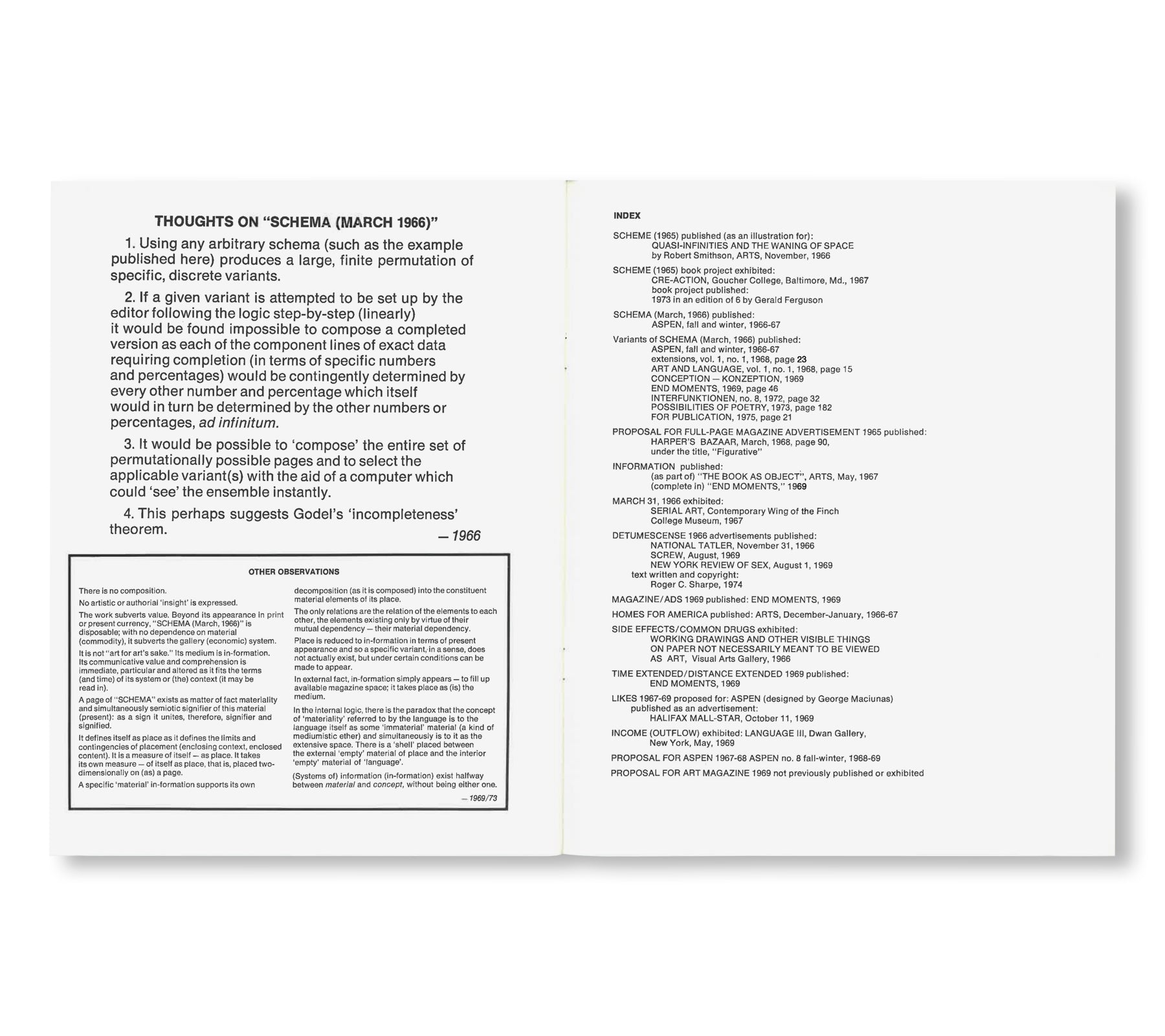 FOR PUBLICATION by Dan Graham [SECOND EDITION]