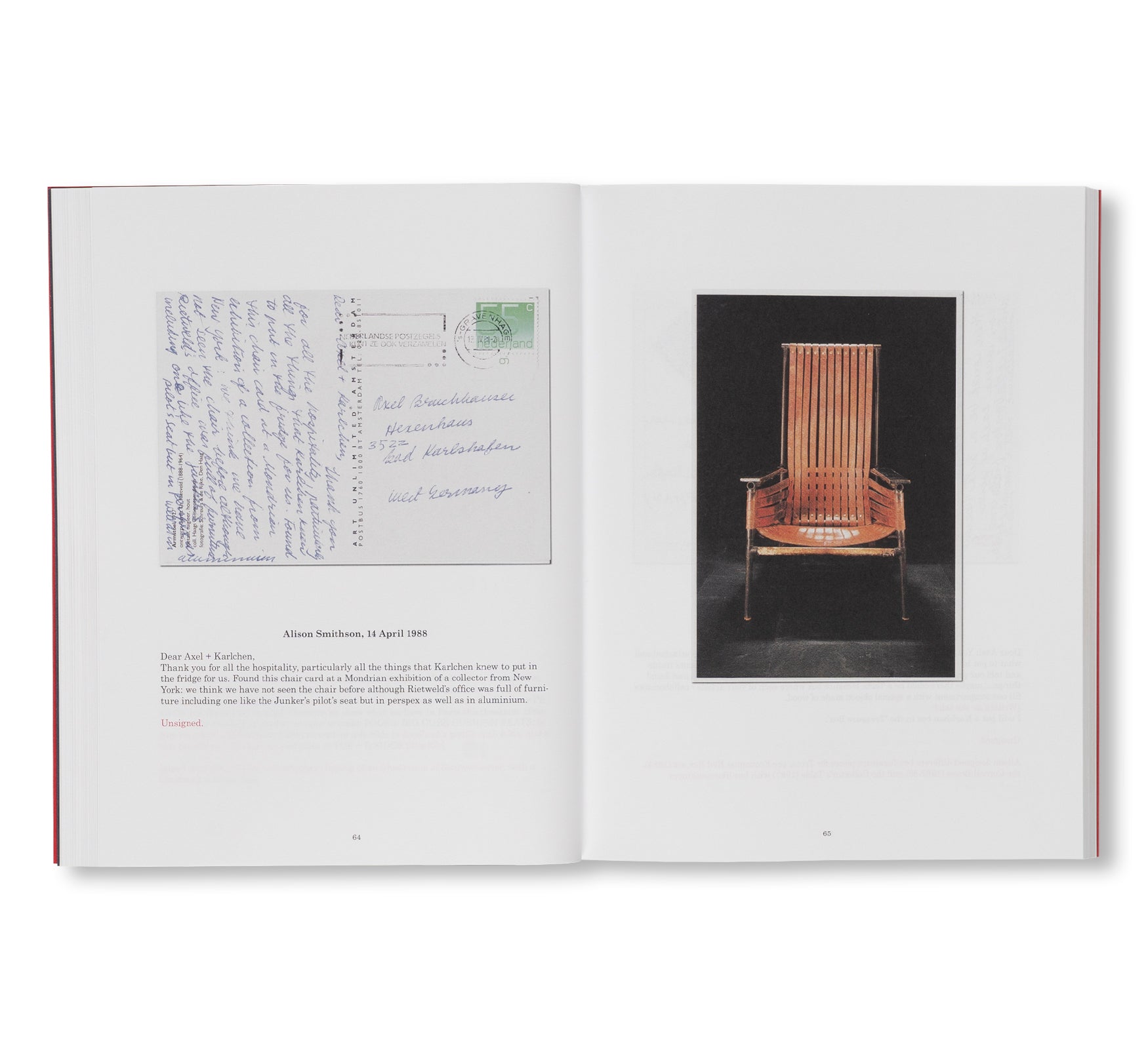 DEAR AXEL…99 POSTCARDS FROM ALISON AND PETER SMITHSON by Alison & Peter Smithson