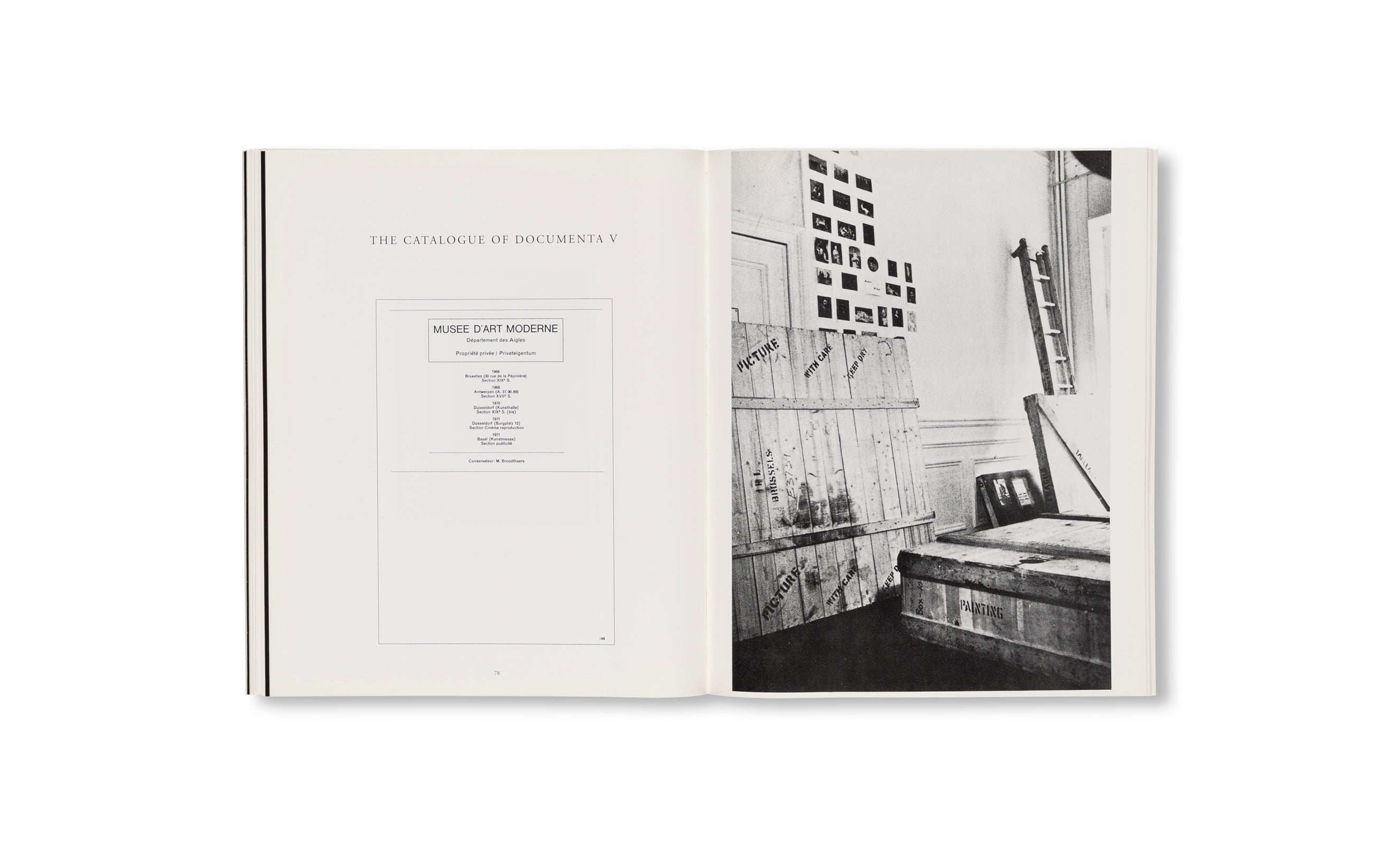 MUSÉE D'ART MODERNE, DEPARTEMENT DES AIGLES, SECTION PUBLICITE by Marcel Broodthaers