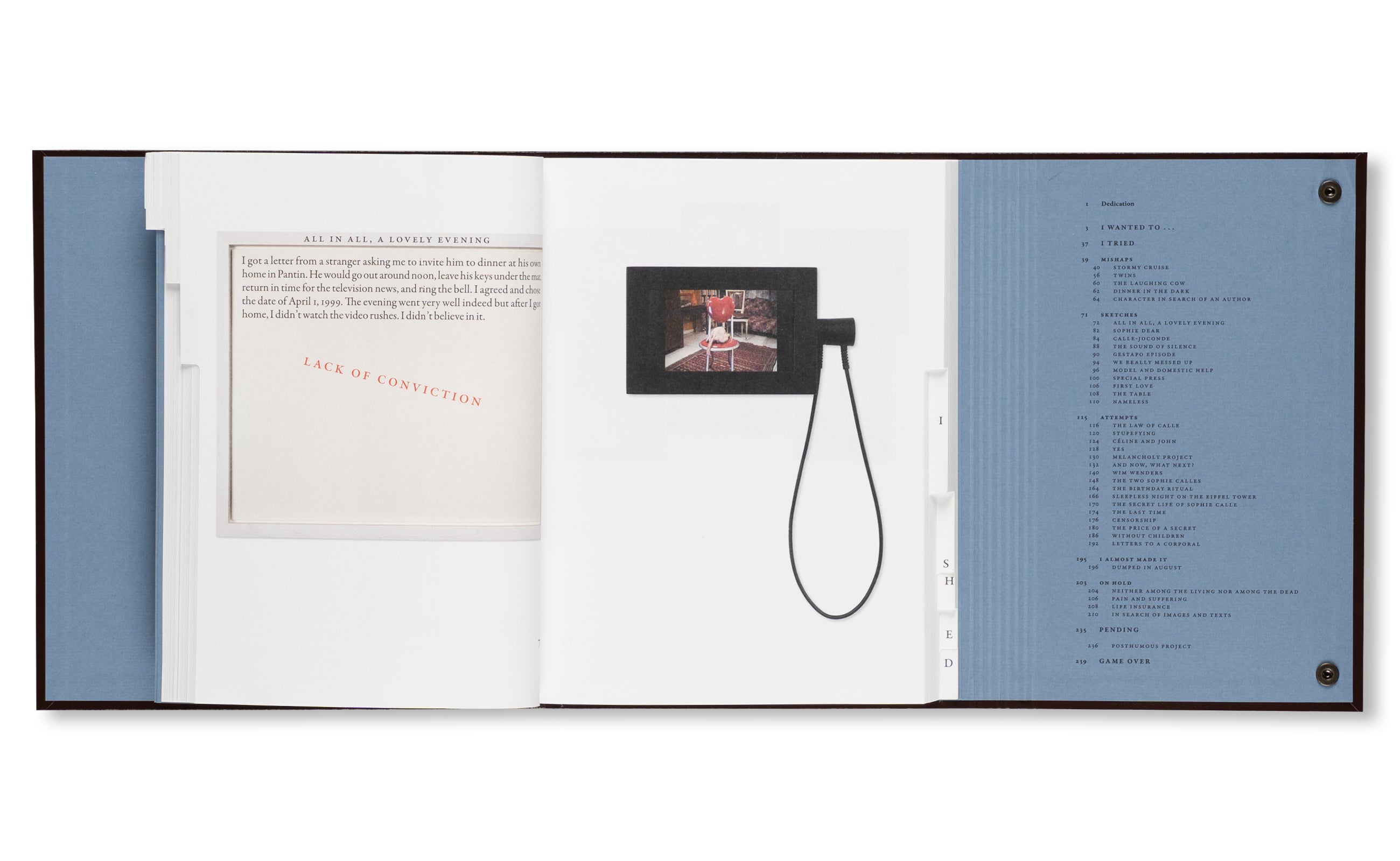 CATALOGUE RAISONNÉ OF THE UNFINISHED by Sophie Calle