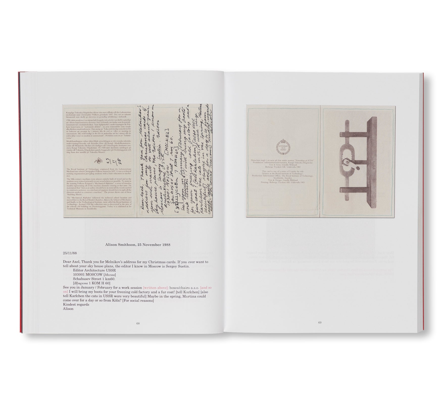 DEAR AXEL…99 POSTCARDS FROM ALISON AND PETER SMITHSON by Alison & Peter Smithson