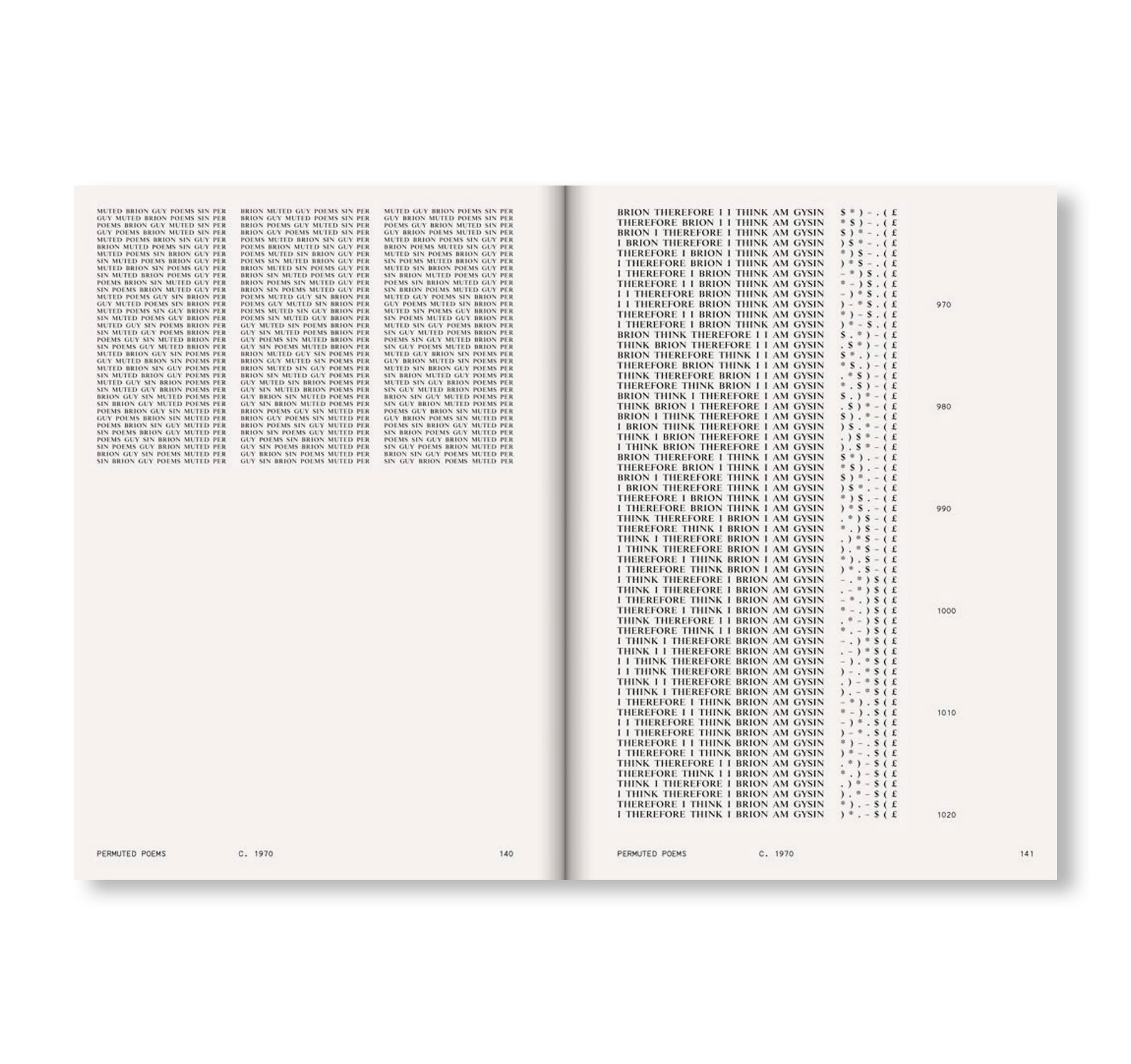 PERMUTATIONS by Brion Gysin