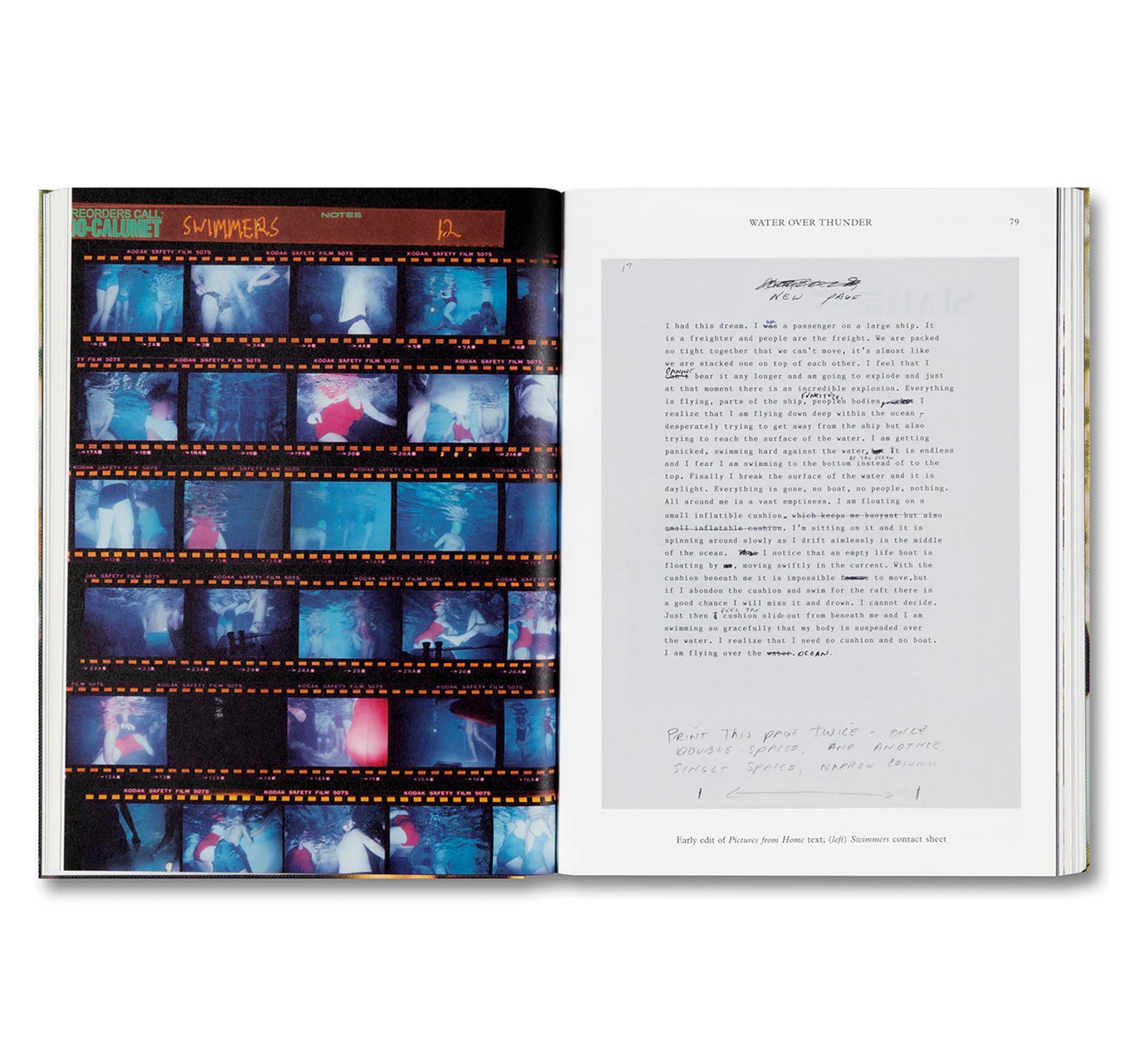 WATER OVER THUNDER: SELECTED WRITINGS by Larry Sultan