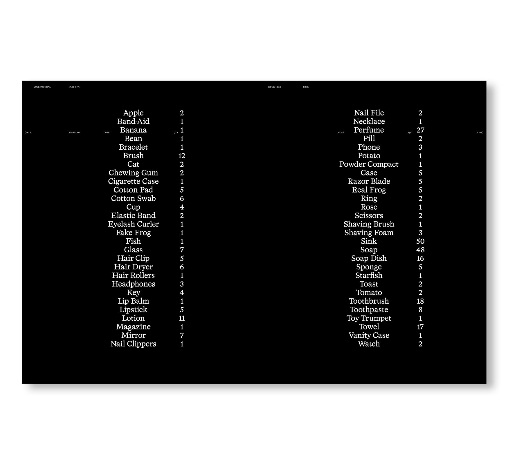 COSE JOURNAL ISSUE III / SINK