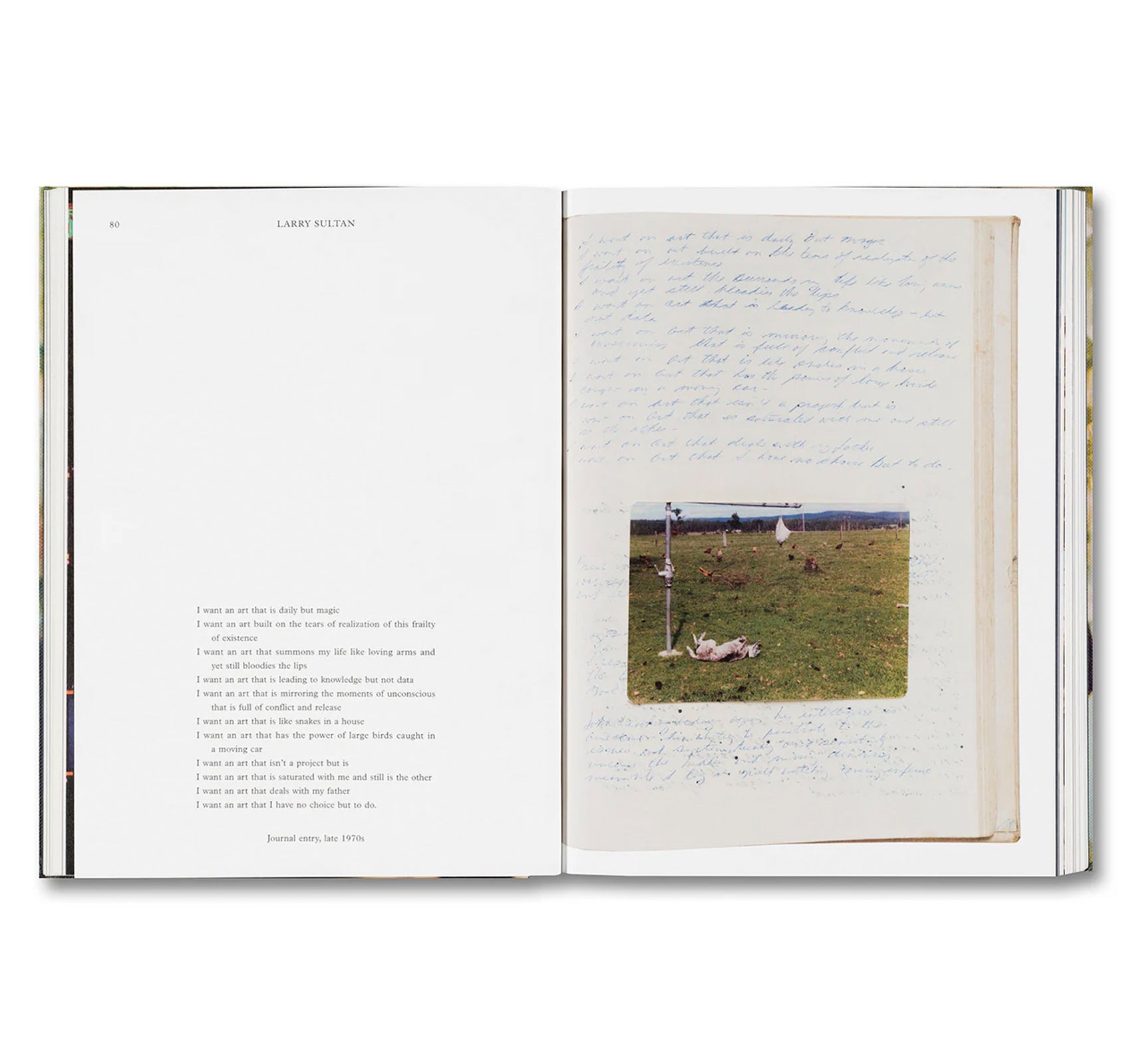 WATER OVER THUNDER: SELECTED WRITINGS by Larry Sultan