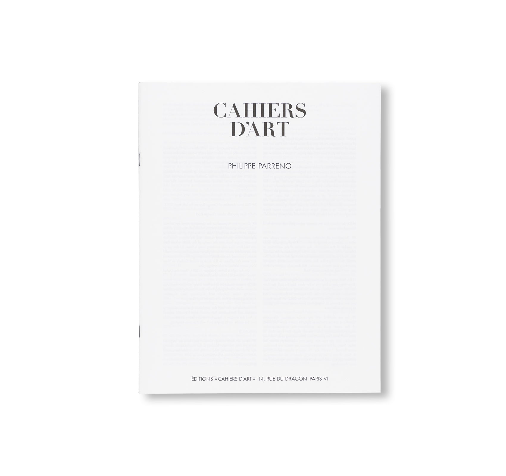 REVUE CAHIERS D’ART, 2023, PHILIPPE PARRENO by Philippe Parreno [STANDARD EDITION / SALE]