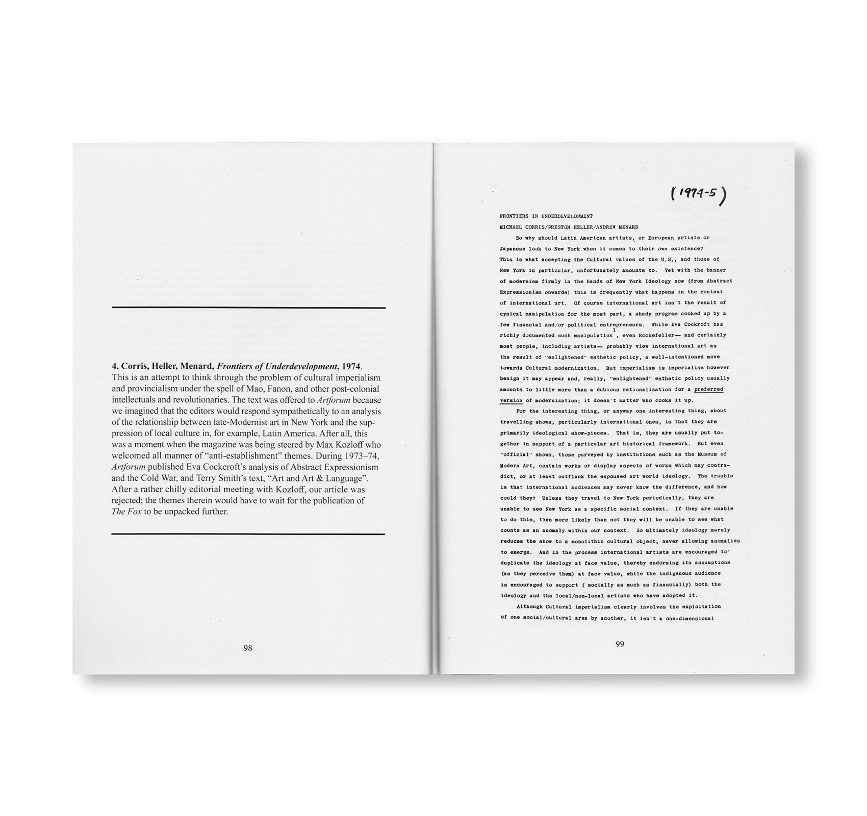 IN THE BELLY OF THE BEAST – ART & LANGUAGE NEW YORK PROJECT 1972-1978 by Michael Corris
