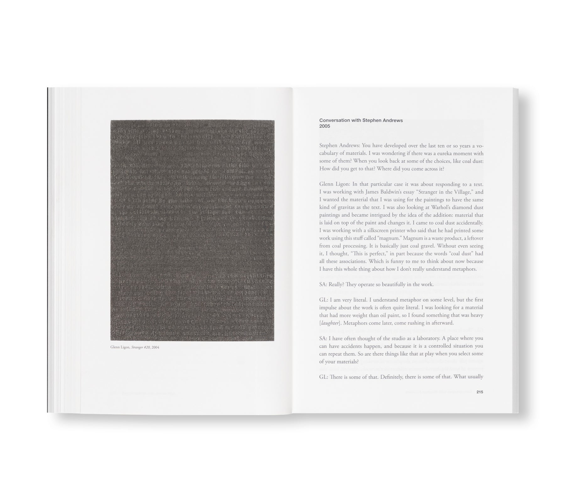 DISTINGUISHING PISS FROM RAIN by Glenn Ligon