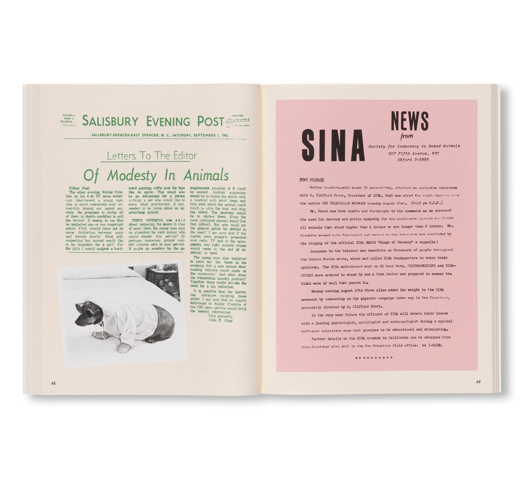 INSIDE SINA: THE SOCIETY FOR INDECENCY TO NAKED ANIMALS by Alan & Jeanne Abel