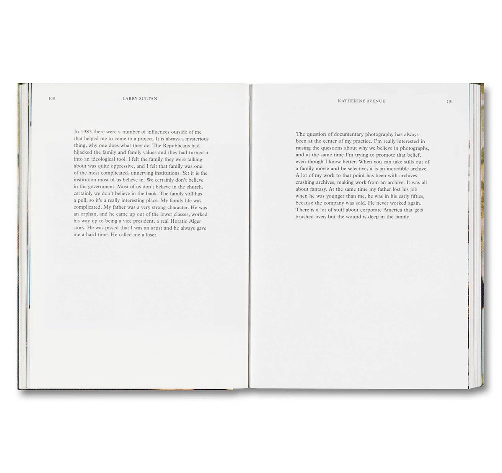 WATER OVER THUNDER: SELECTED WRITINGS by Larry Sultan