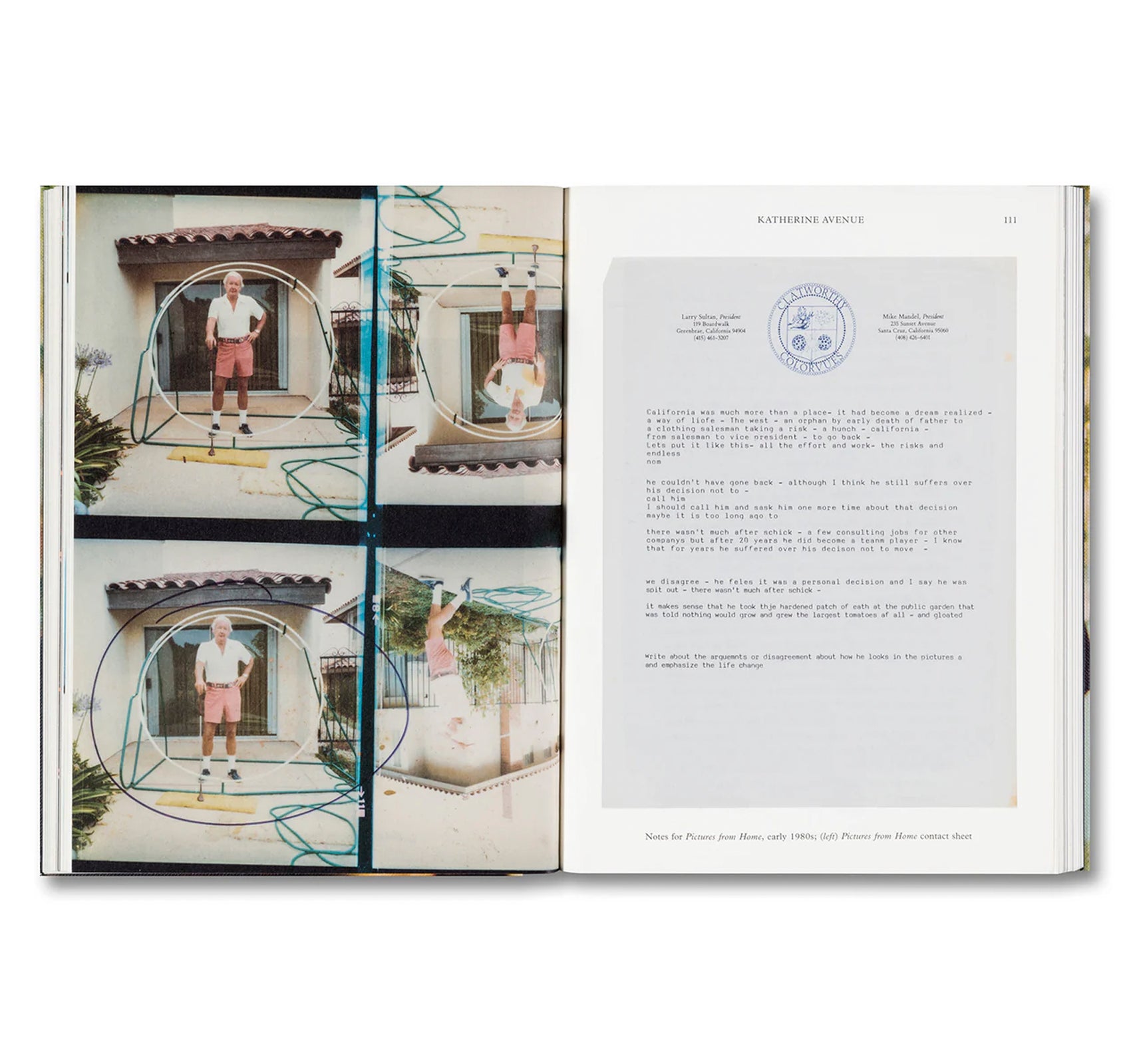 WATER OVER THUNDER: SELECTED WRITINGS by Larry Sultan