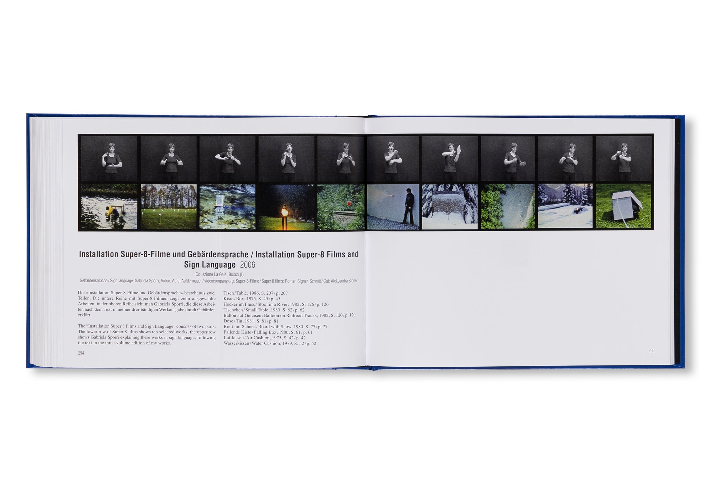 SUPER-8 FILME 1975-2001. KOMMENTIERTES WERKVERZEICHNIS / ANNOTATED CATALOGUE RAISONNÉ by Roman Signer